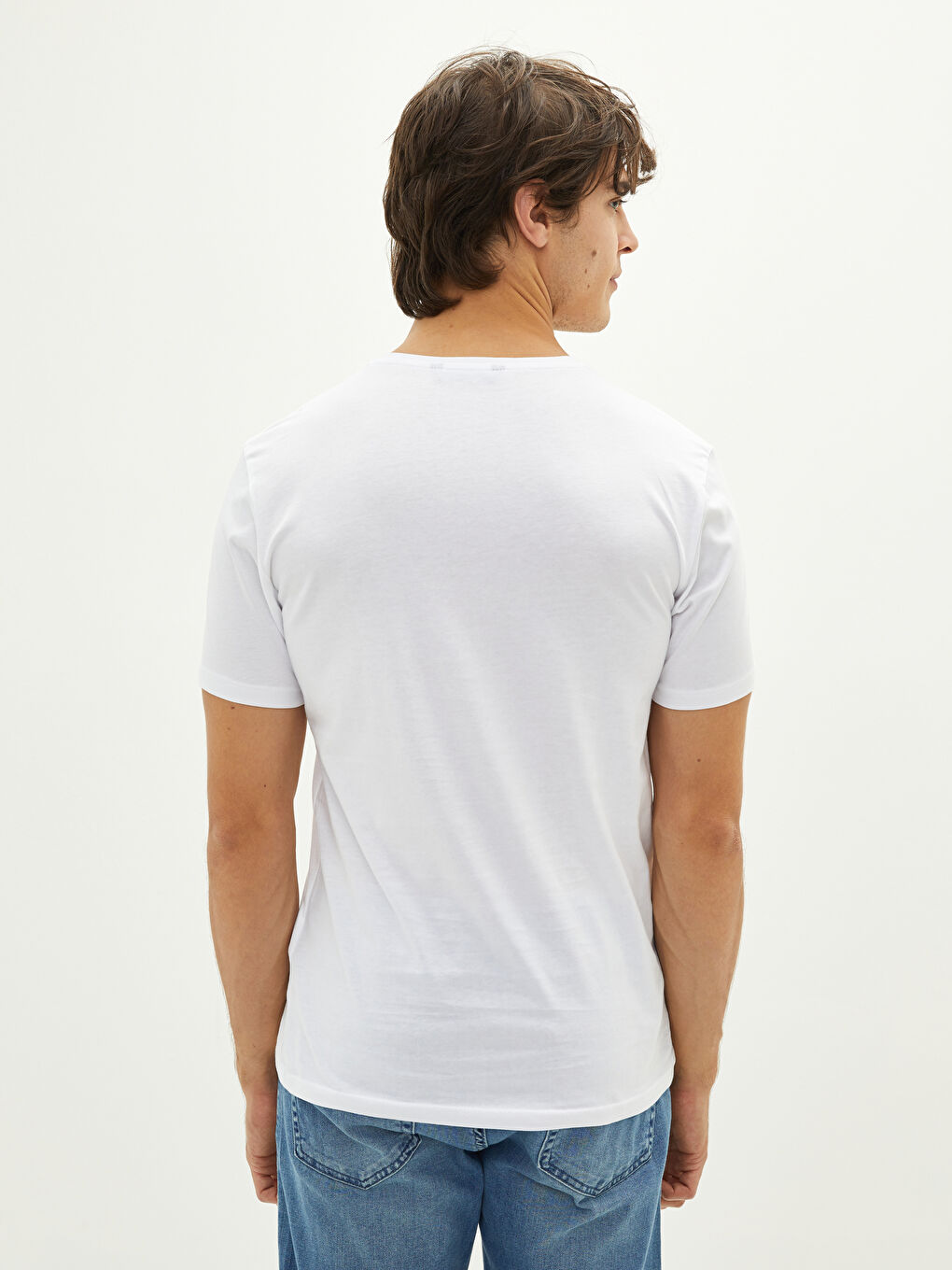 Футболка для чоловіків з круглим вирізом, коротким рукавом, з принтом, з чесаної бавовни-3