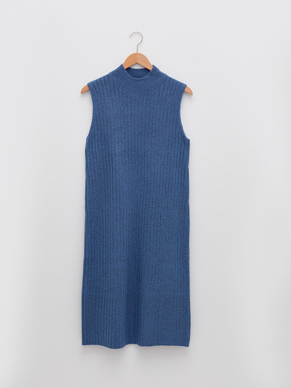 Women's Half Turtleneck Straight Sleeveless Knitwear Tunic-4