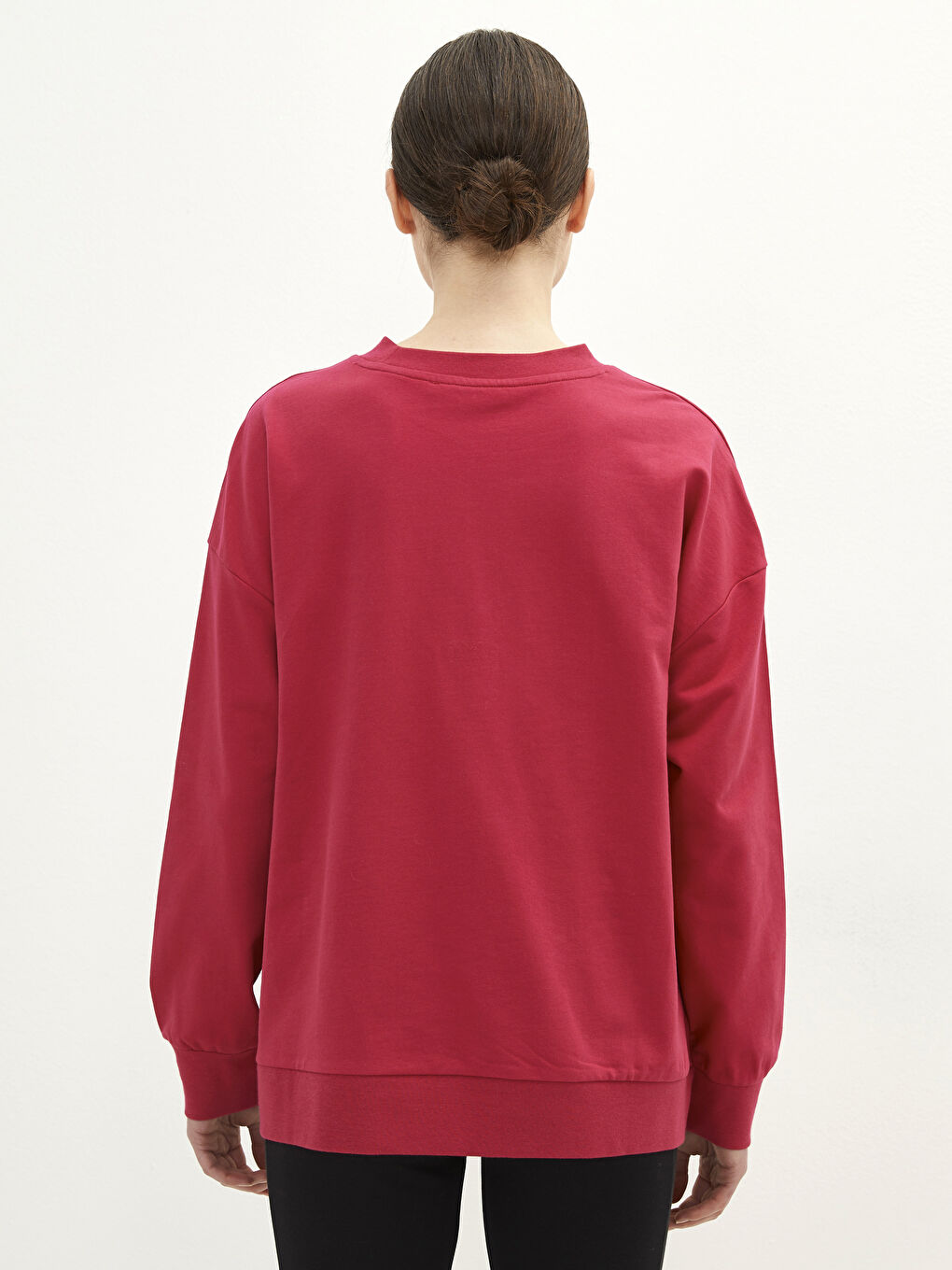 LCWAIKIKI Maternity Rundhalsausschnitt Buchstaben Bedruckt Langarm Baumwolle Mutterschaft Sweatshirt -W1J223Z8-HSG