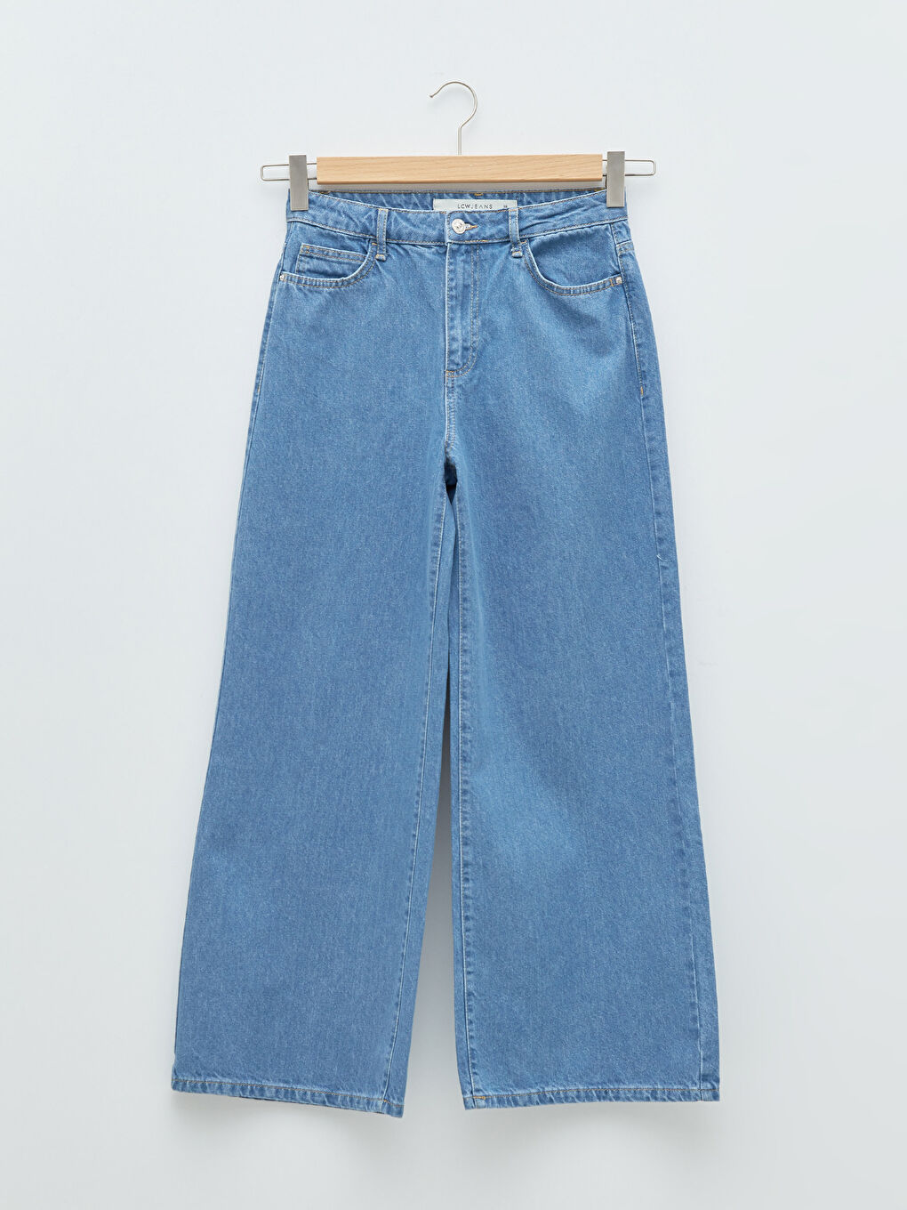 İndigo Standart Fit Cep Detaylı Kadın Rodeo Jean Pantolon-9