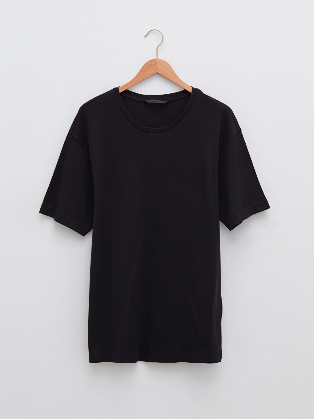 Siyah Bisiklet Yaka Kısa Kollu Erkek Triko Kazak-5