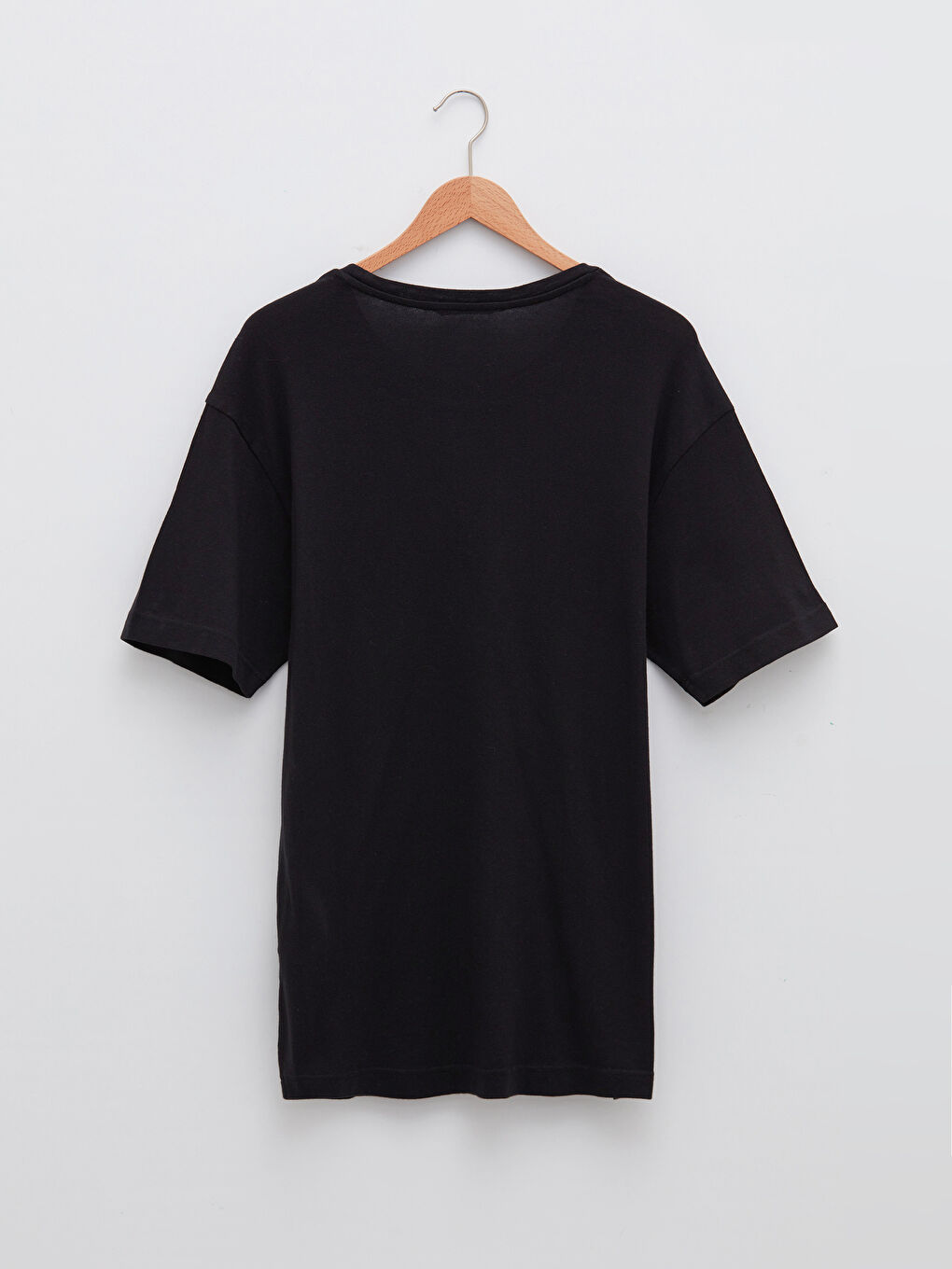 Siyah Bisiklet Yaka Kısa Kollu Erkek Triko Kazak-6