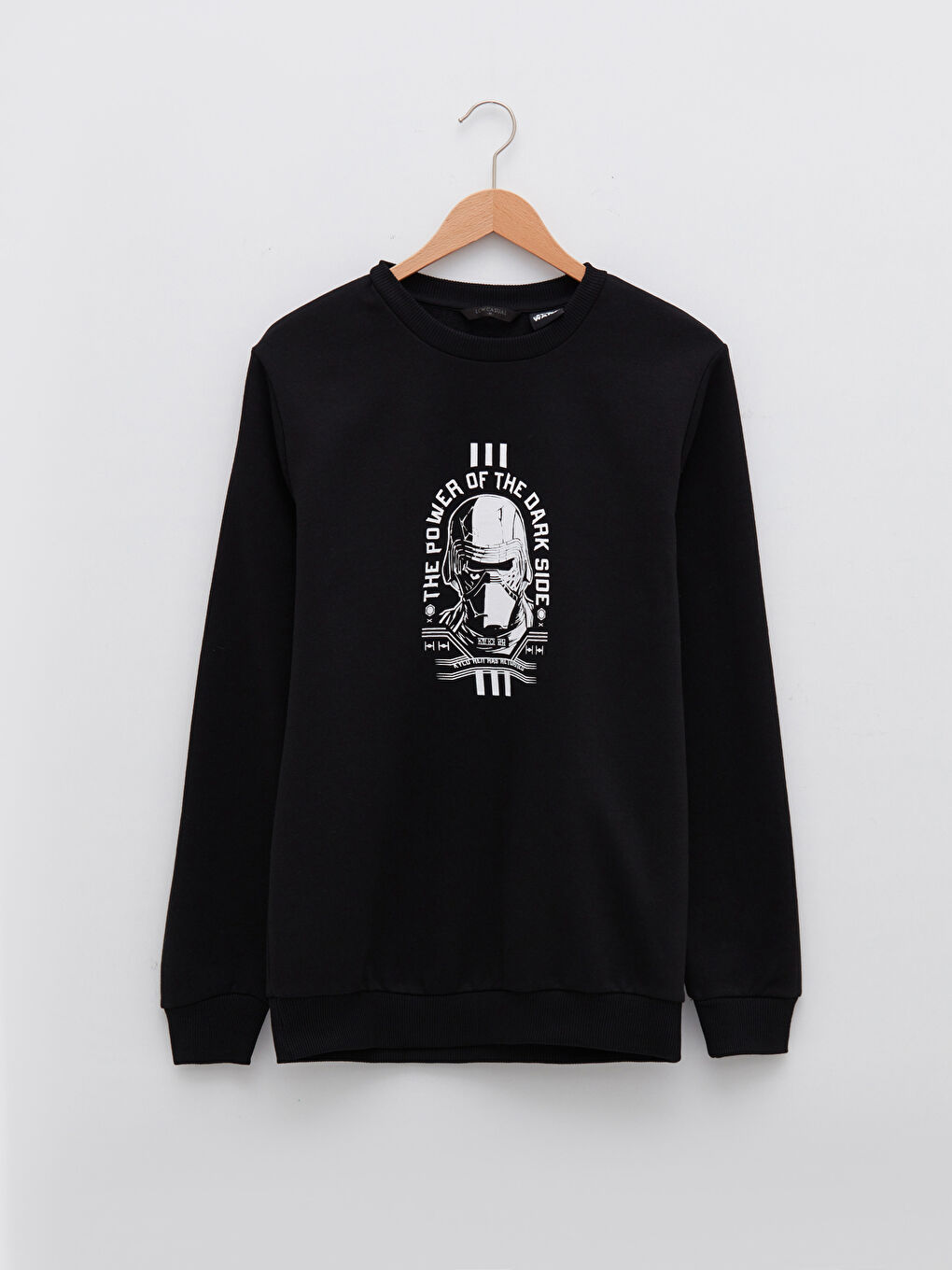 Crew Neck Long Sleeve Star Wars Printed Men's Thick Sweatshirt-5