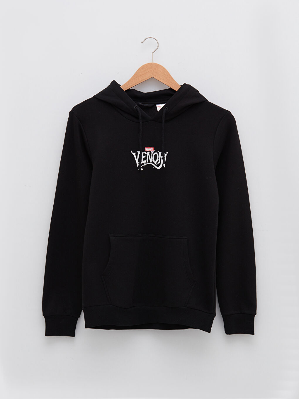 Uzun Kollu Venom Baskılı Erkek Kalın Hoodie-5