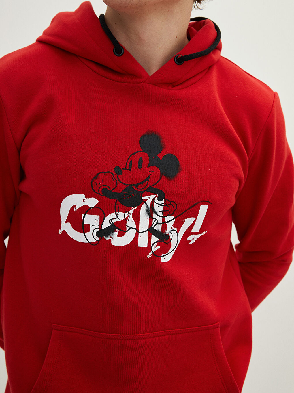 XSIDE Long Sleeve Mickey Mouse Printed Men's Thick Hoodie -W1J355Z8-HJM