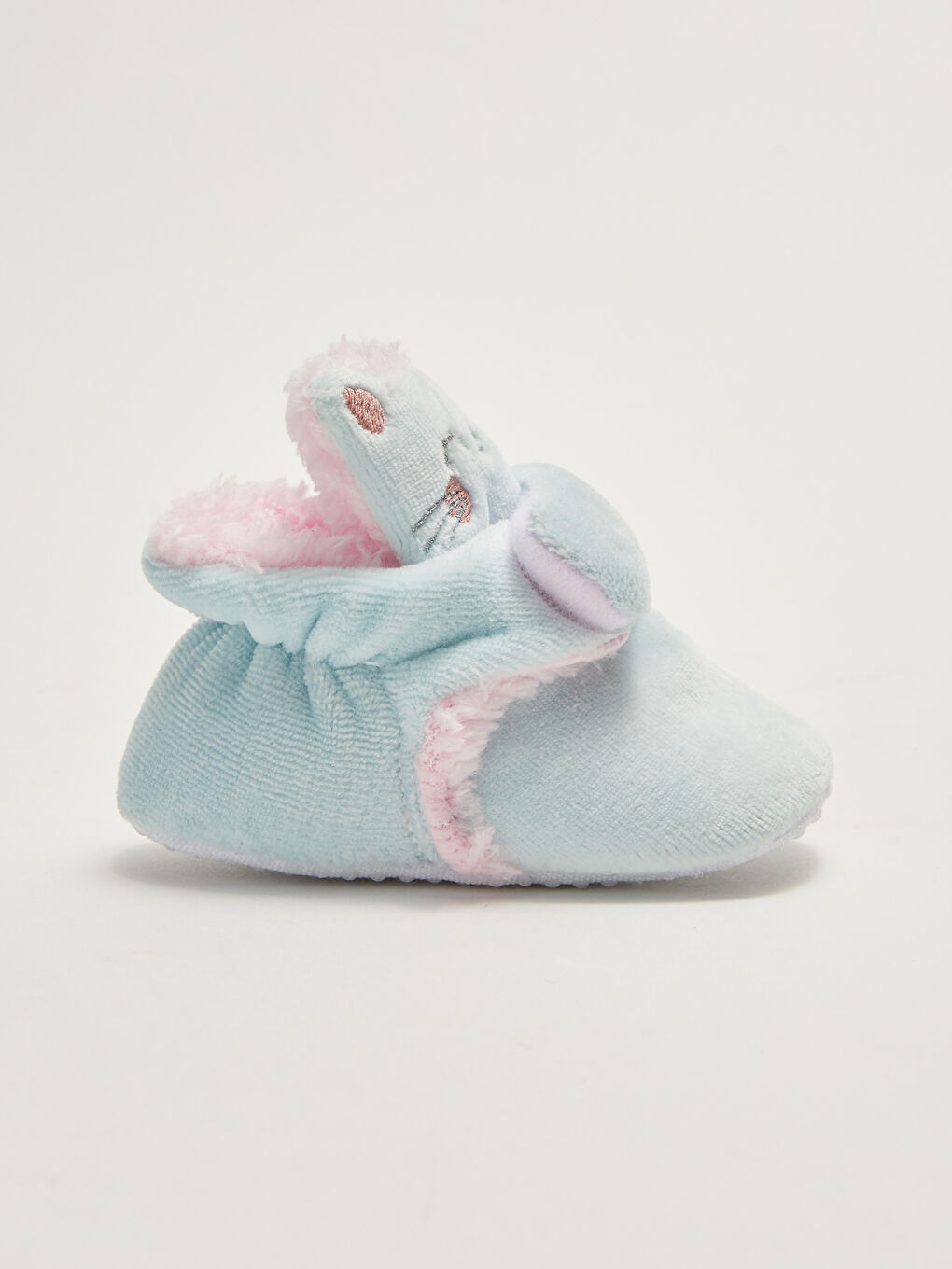 Yeşil Nakış Detaylı Cırt Cırtlı Kız Bebek Yürüme Öncesi Ev Ayakkabısı-3