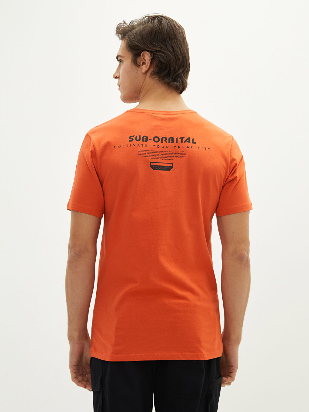 Футболка для чоловіків з круглим вирізом, коротким рукавом, з принтом, з чесаної бавовни-4