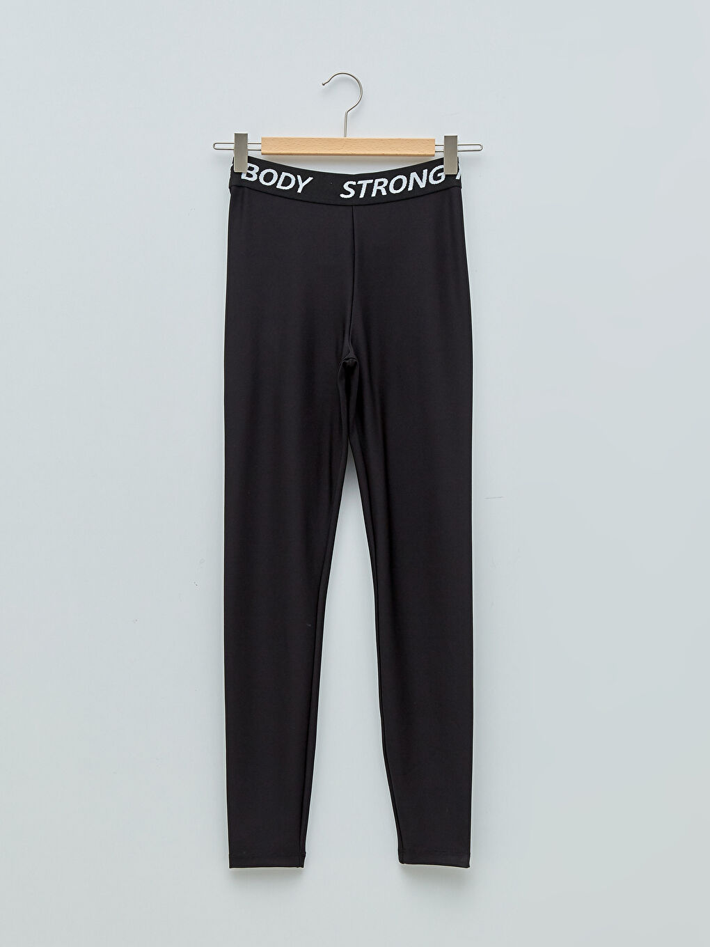 Colanți Sport cu Talie Elastică și Slogan Imprimat pentru Femei-8