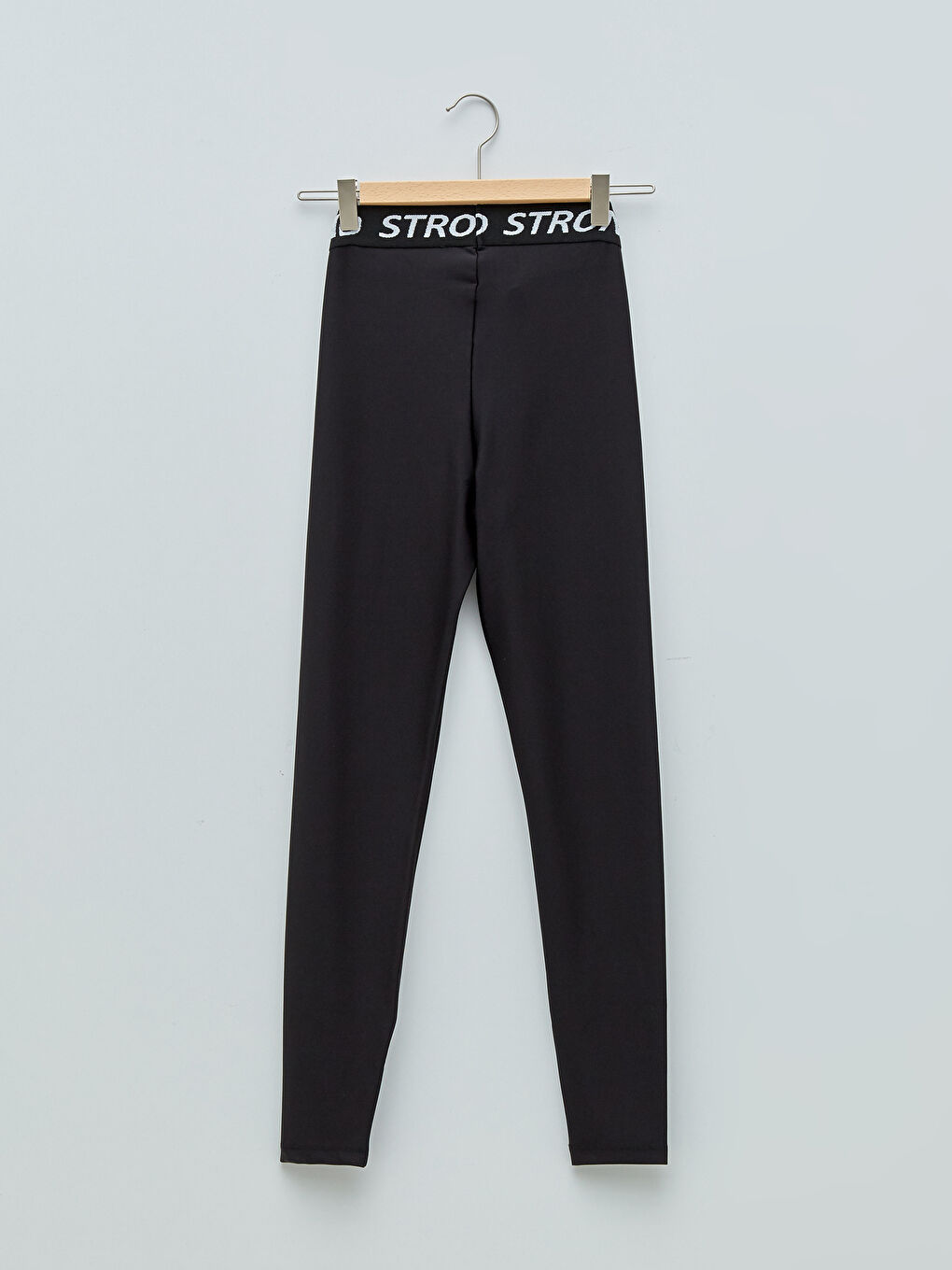 Colanți Sport cu Talie Elastică și Slogan Imprimat pentru Femei-9