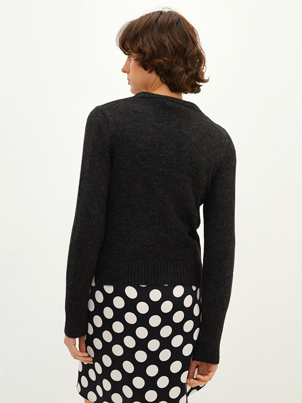 LC Waikiki Crew Neck Plain Long Sleeve Women's Knitwear Sweater -W1J487Z8-SCP