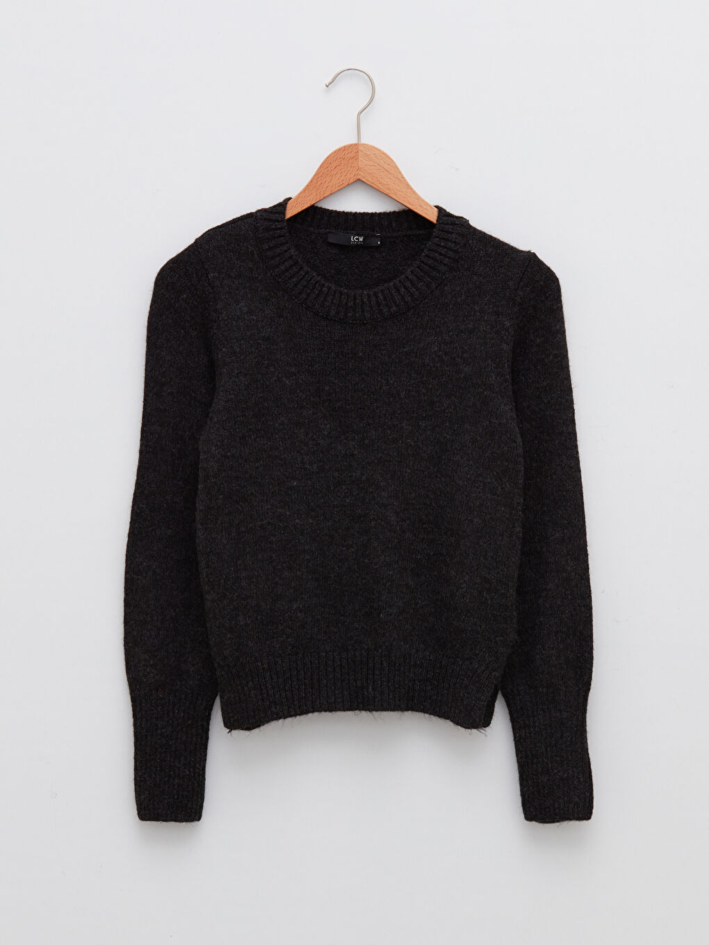 LC Waikiki Crew Neck Plain Long Sleeve Women's Knitwear Sweater -W1J487Z8-SCP