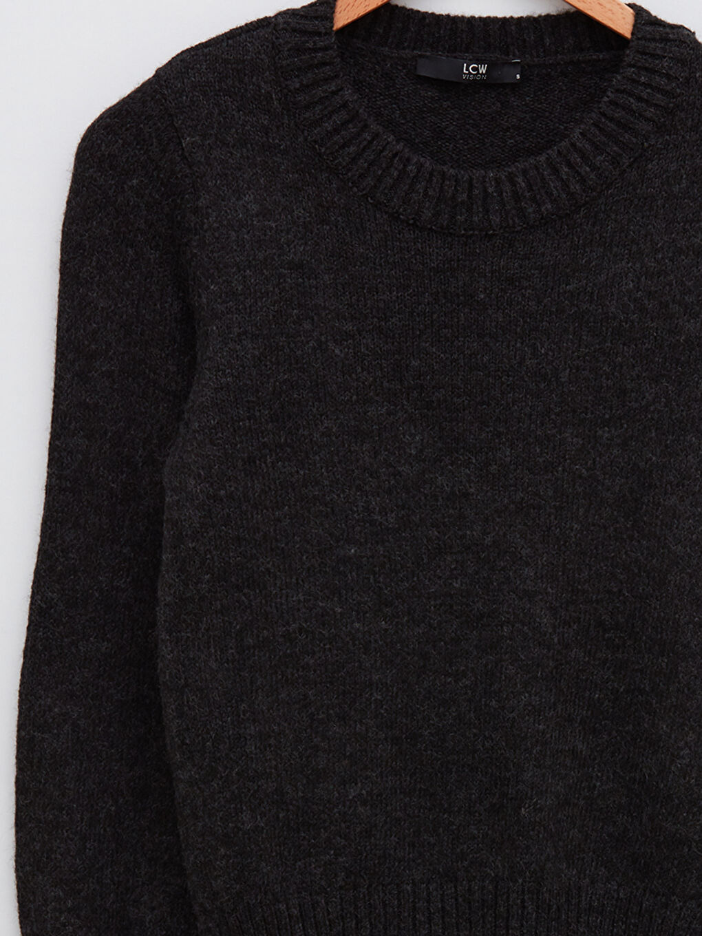 LC Waikiki Crew Neck Plain Long Sleeve Women's Knitwear Sweater -W1J487Z8-SCP