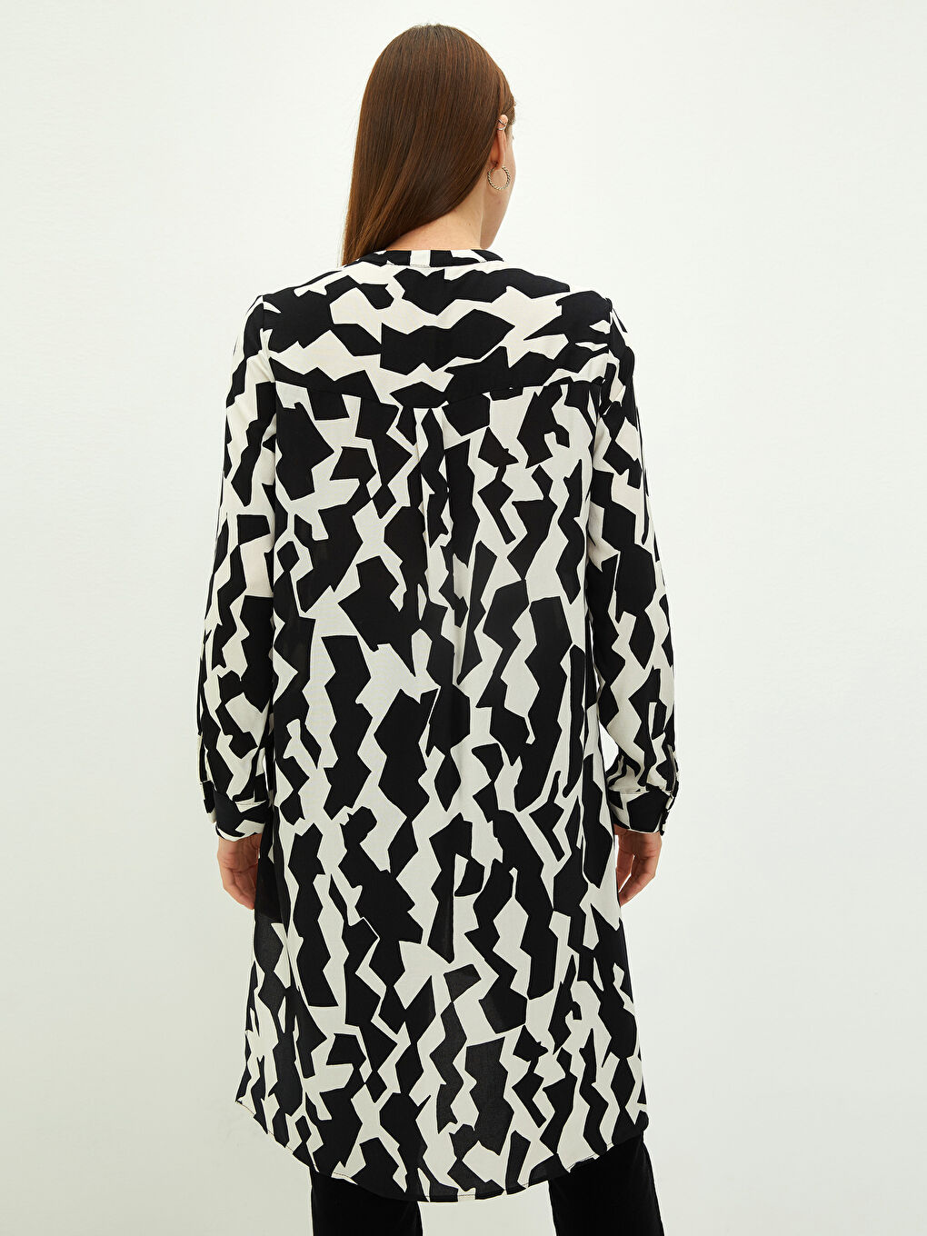 تونیکی قۆڵ درێژ ڤیسکۆز بۆ ژنان بە یه‌خه‌ی سوننەتی و چاپکراو-4