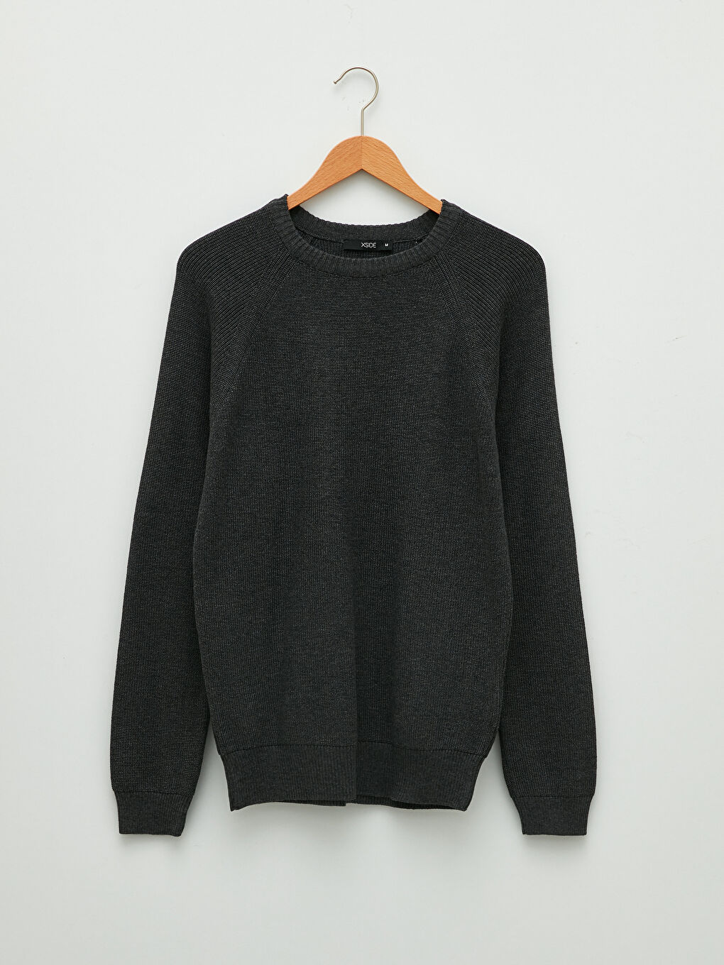 Antrasit Bisiklet Yaka Erkek Triko Kazak-5