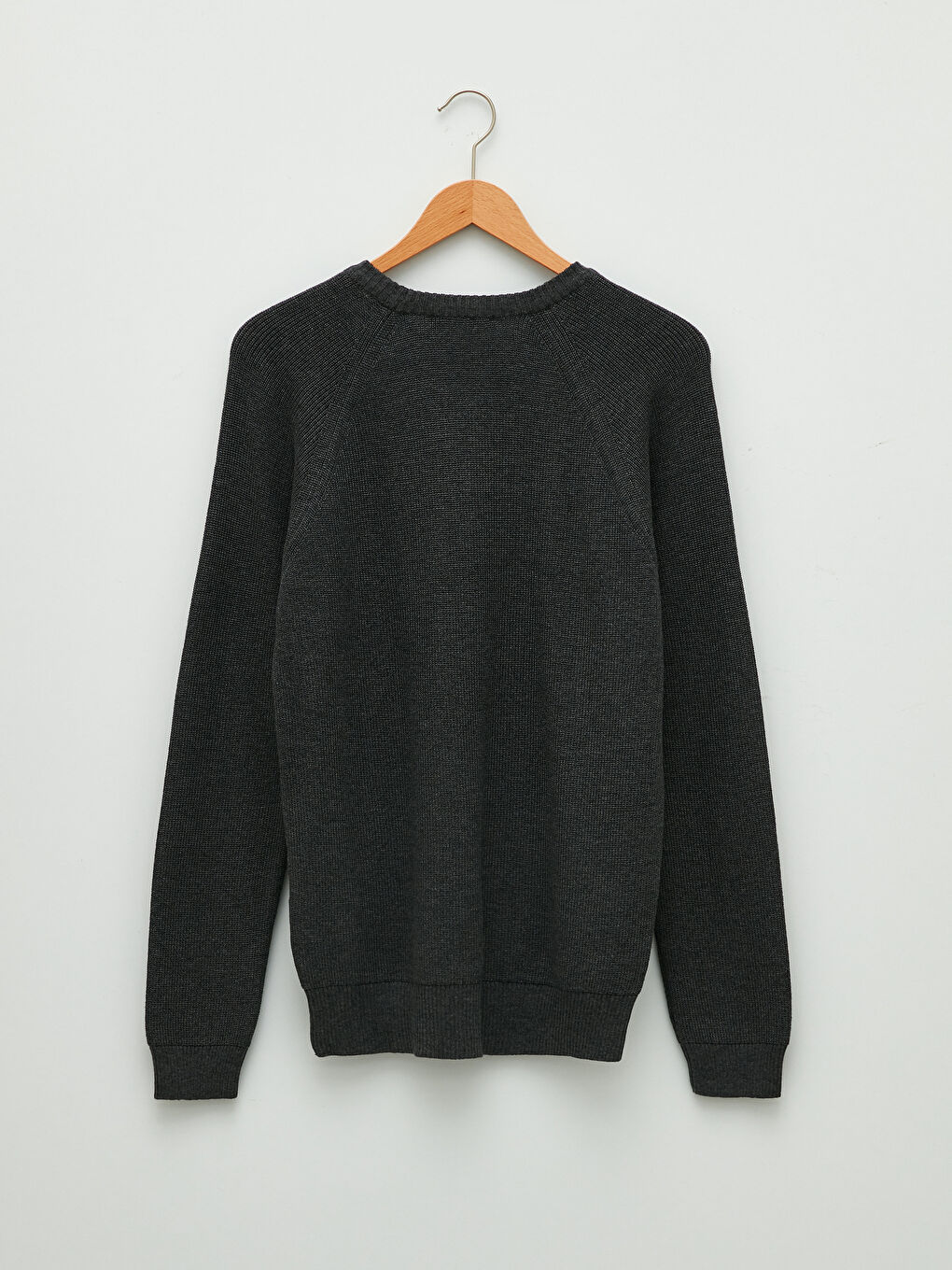 Antrasit Bisiklet Yaka Erkek Triko Kazak-6