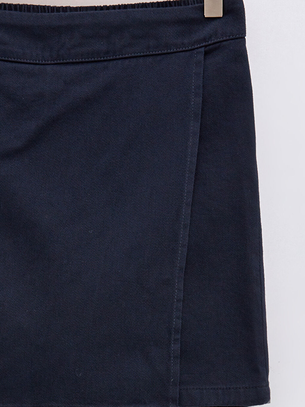 Lacivert Beli Lastikli Basic Pamuklu Kız Çocuk Şort Etek-2