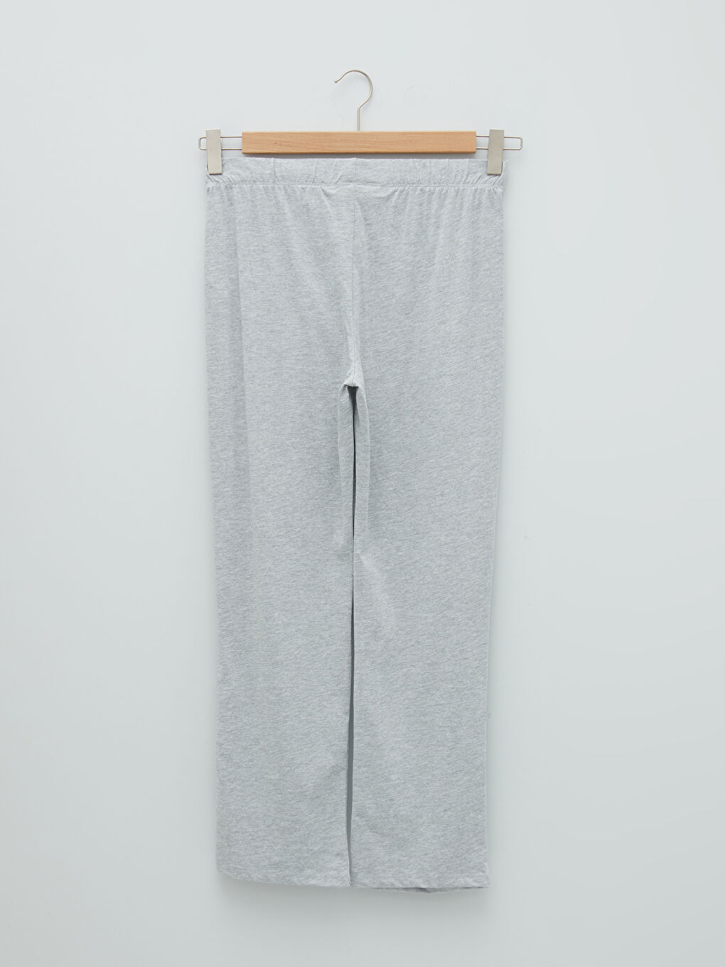 Gri Bisiklet Yaka Düz Kısa Kollu Kadın Pijama Takım-9