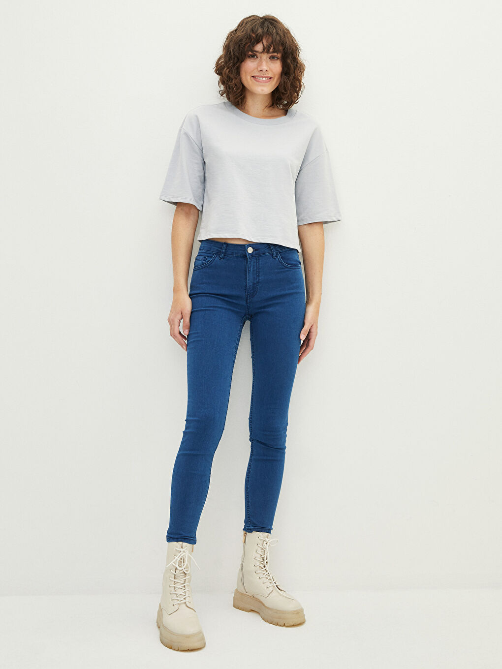 İndigo Mercury Skinny Fit Düz Cep Detaylı Kadın Rodeo Jean Pantolon