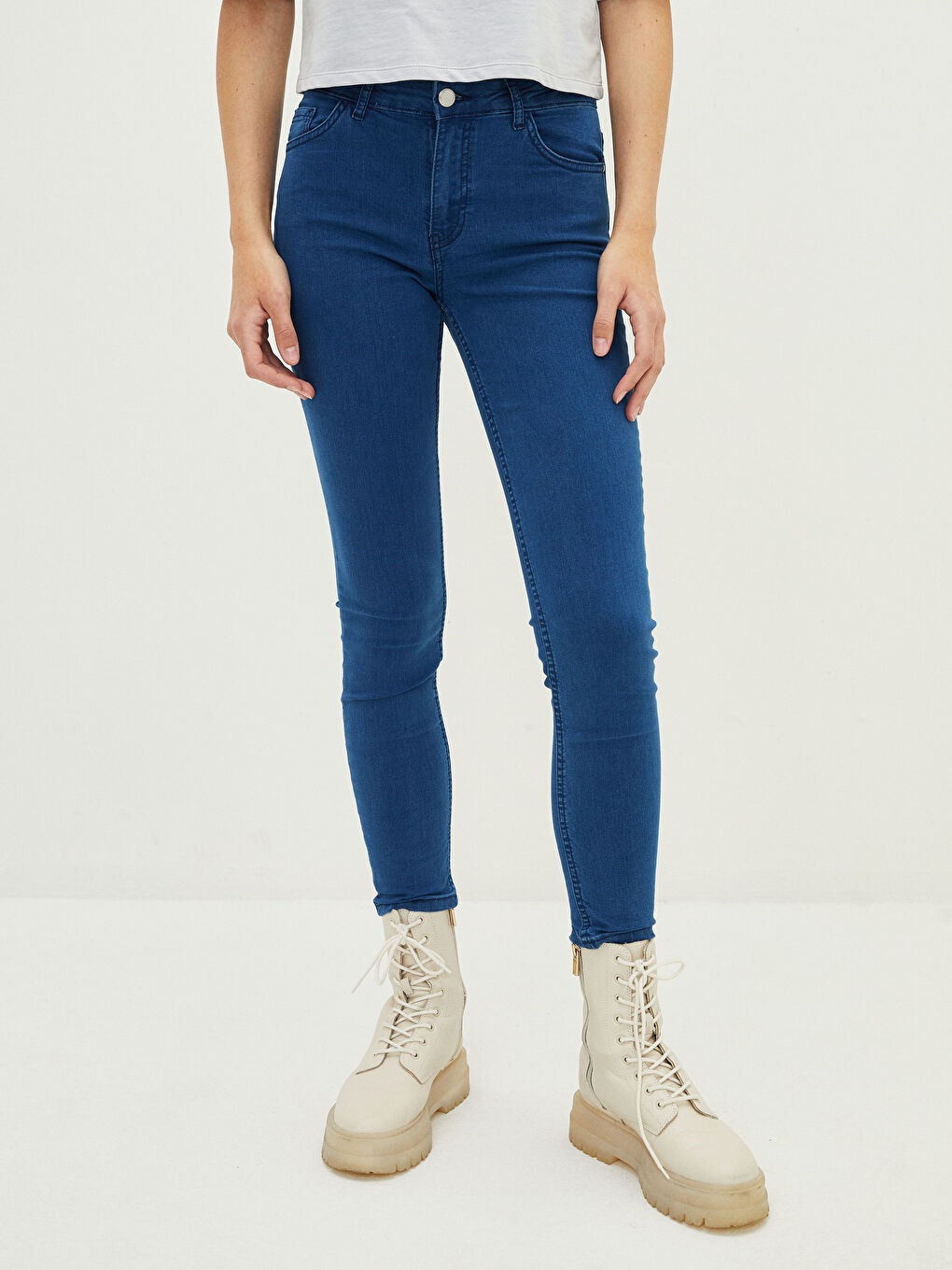 İndigo Mercury Skinny Fit Düz Cep Detaylı Kadın Rodeo Jean Pantolon-2