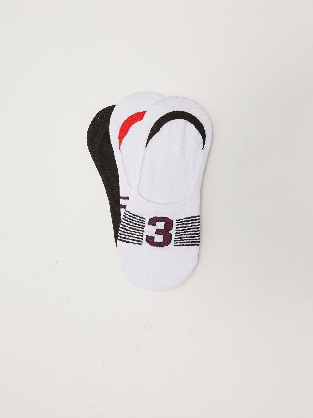 Printed Women's Invisible Socks 3-pack