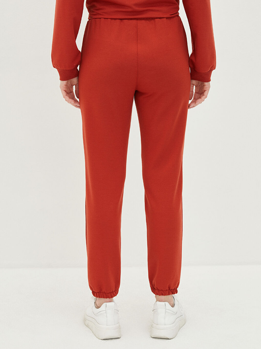 Women's Elastic Waist Tie Pocket Detailed Jogger Sweatpants-2