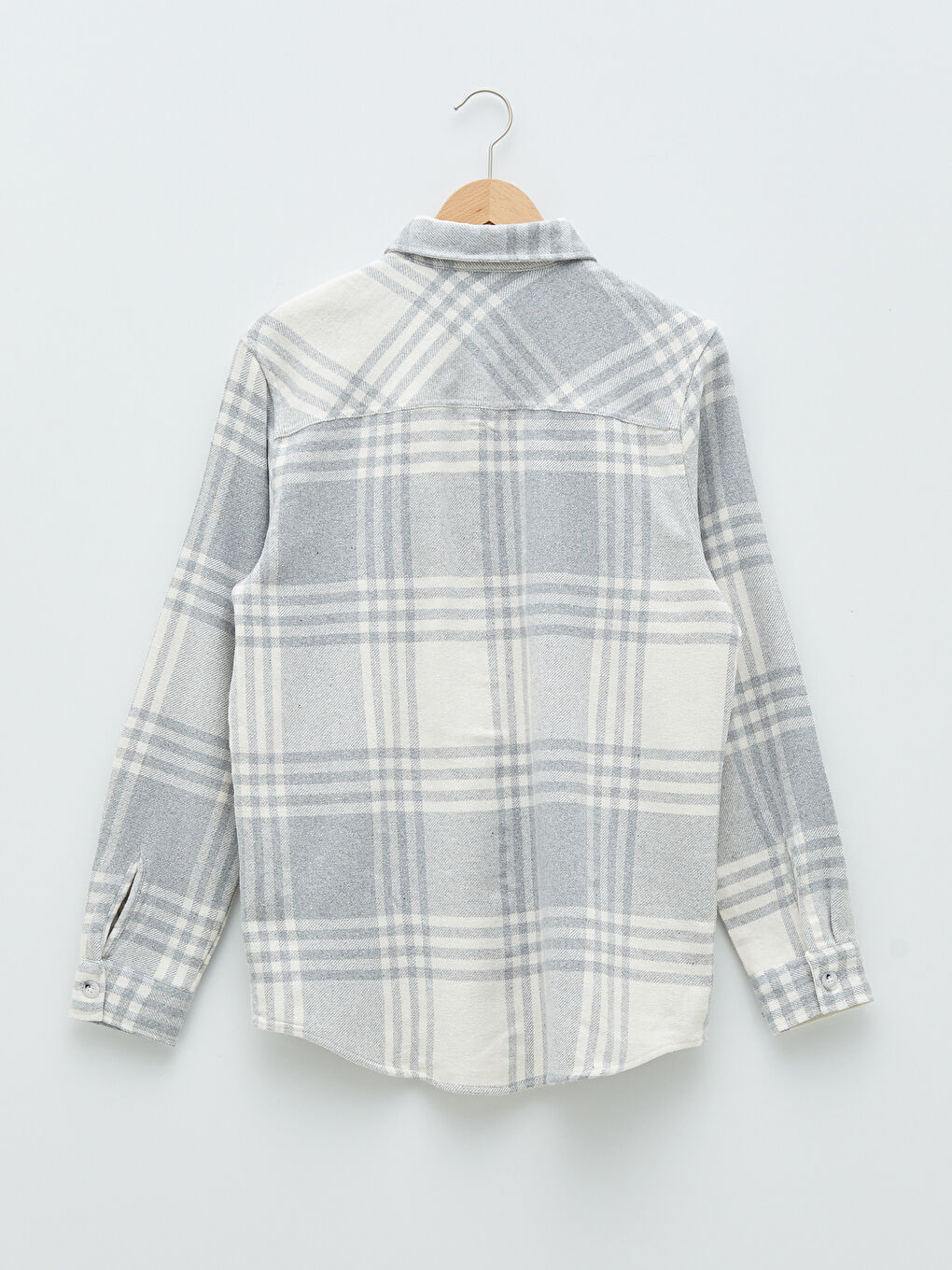 XSIDE Regular Fit Long Sleeve Plaid Men's Flannel Shirt Jacket -W1J614Z8-LMK