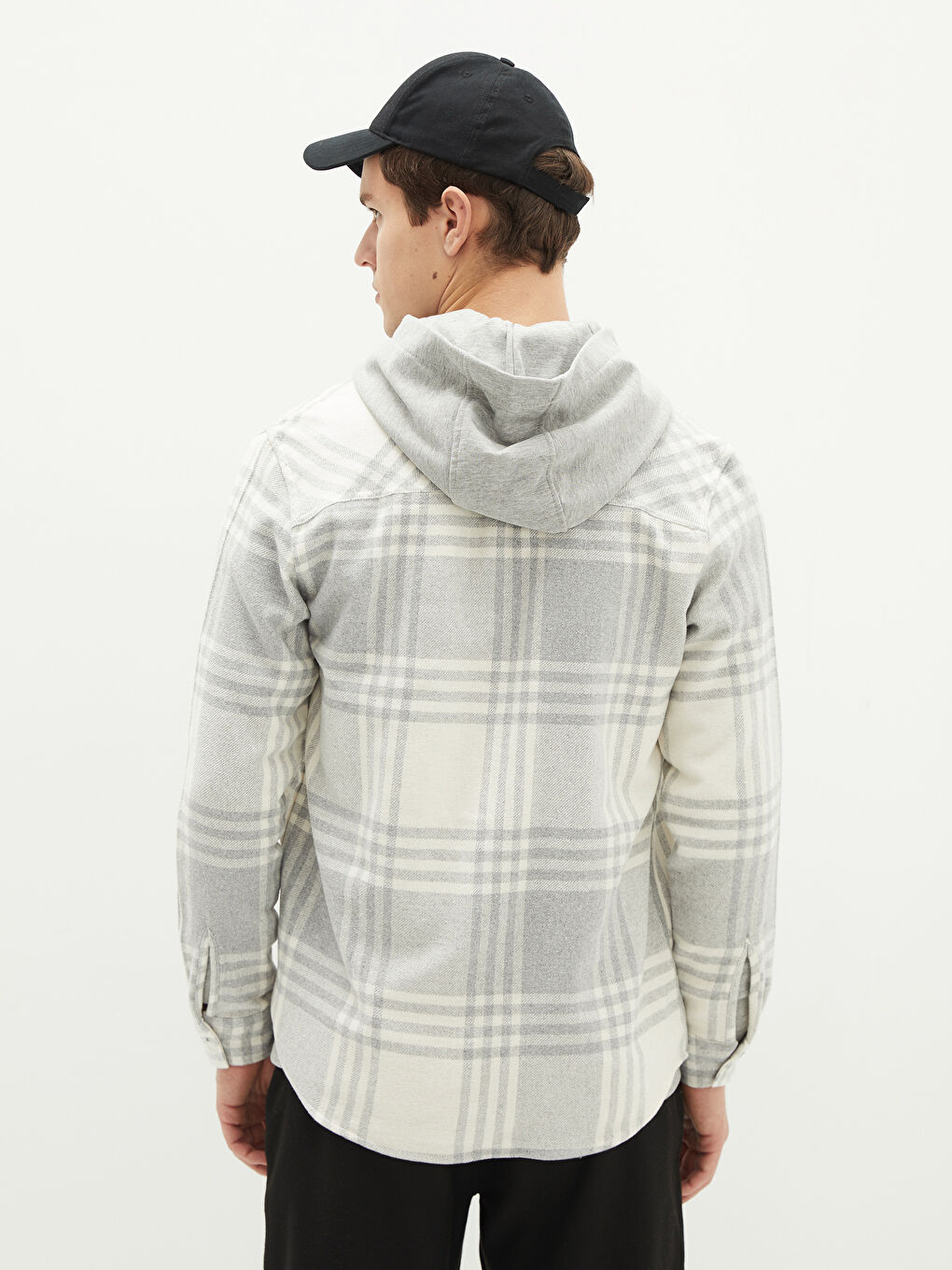 XSIDE Regular Fit Long Sleeve Plaid Men's Flannel Shirt Jacket -W1J614Z8-LMK