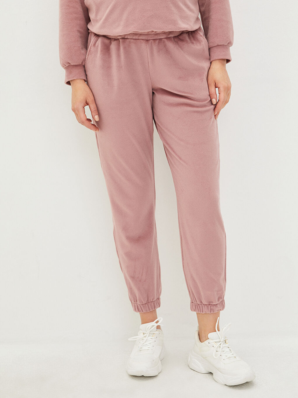 Jogginghose Für Schwangere Mit Elastischem Bund, Flachen Taschen Und Details-1