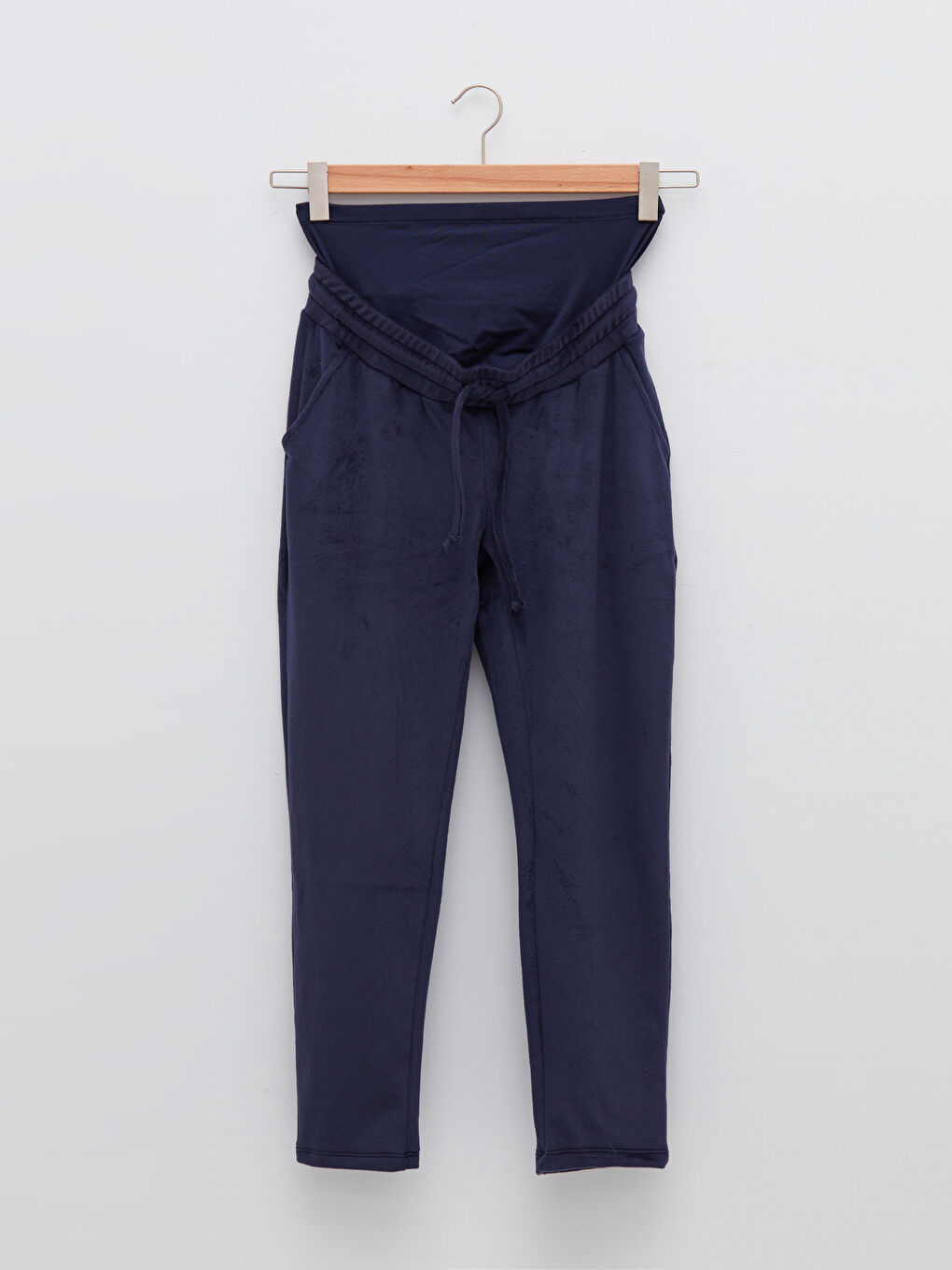 Pantaloni de trening pentru gravide cu buzunare detaliate și talie peste burtă-5