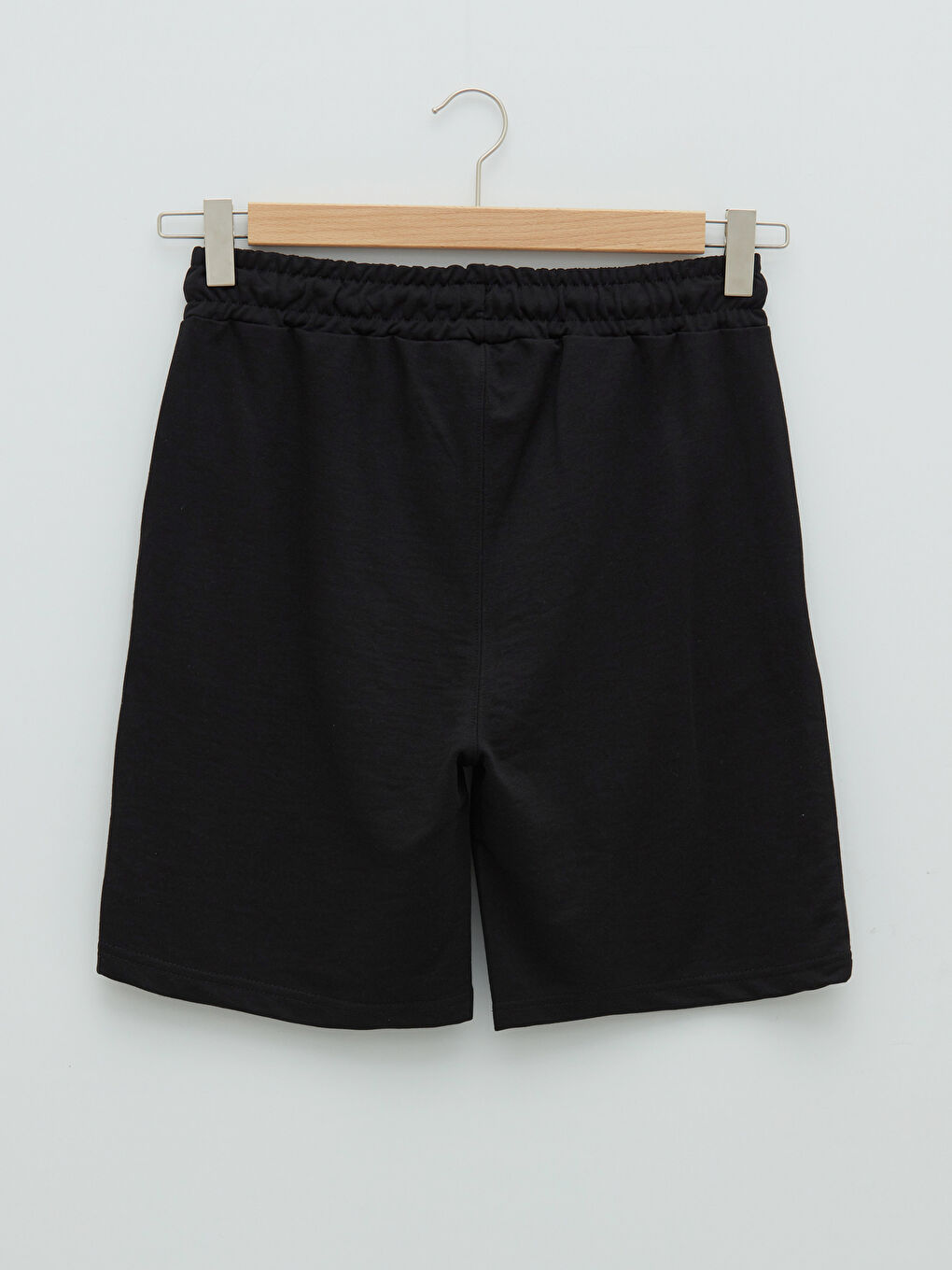 Siyah Standart Kalıp Baskılı Erkek Şort-6