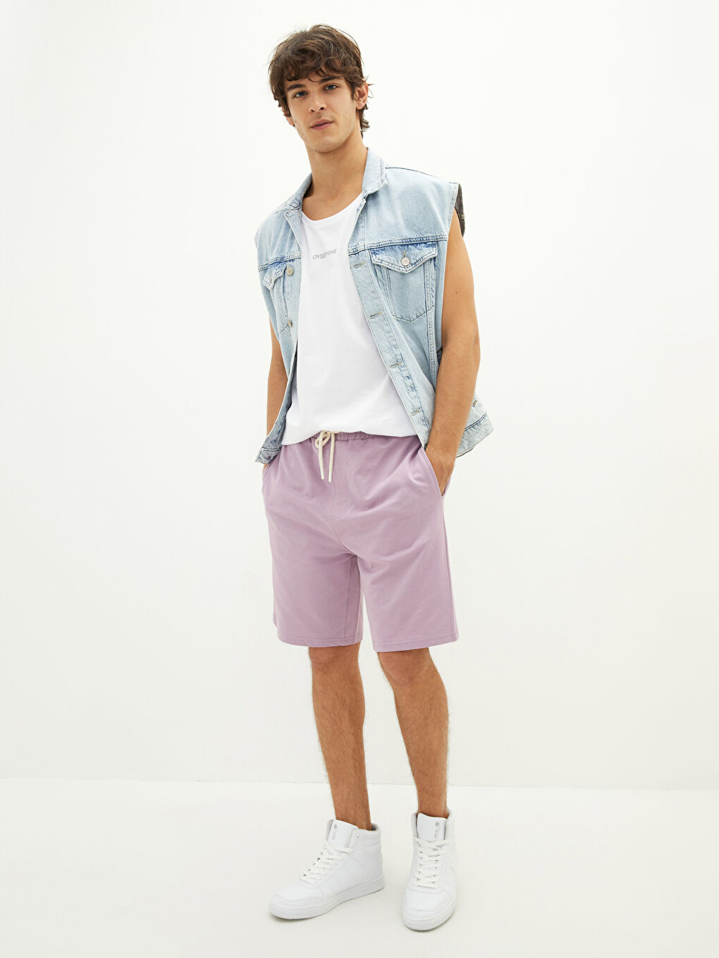 Slim Fit Knitted Men Shorts