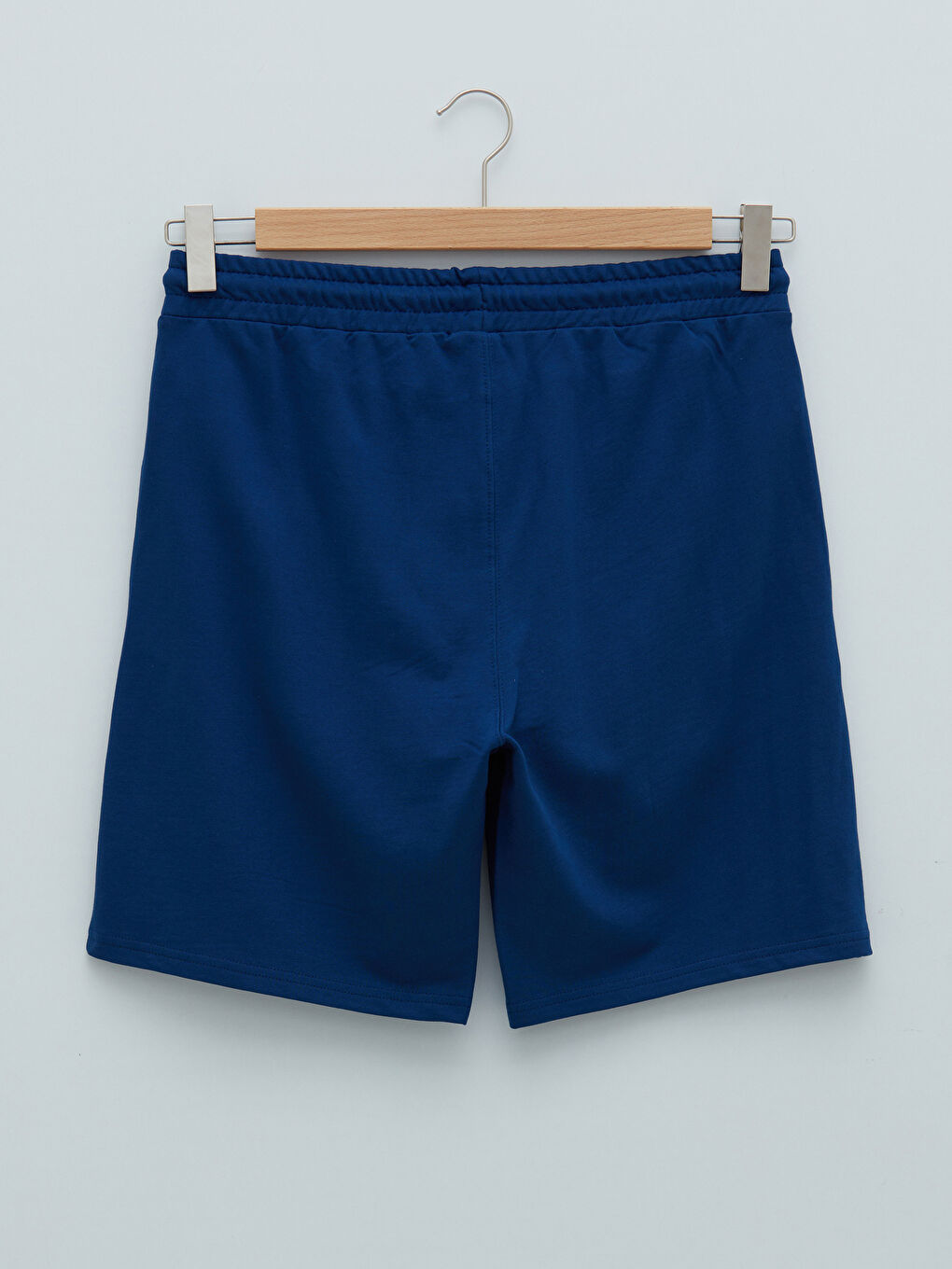 Lacivert Slim Fit Örme Erkek Şort-6