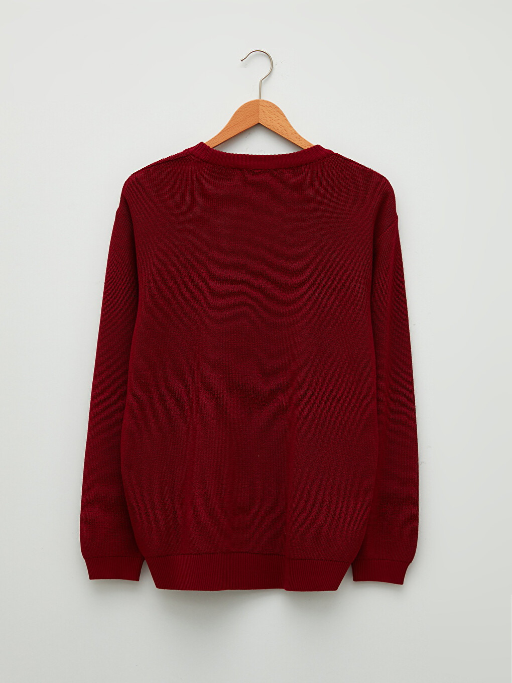 Crew Neck Long Sleeve Men's Tricot Sweater-6