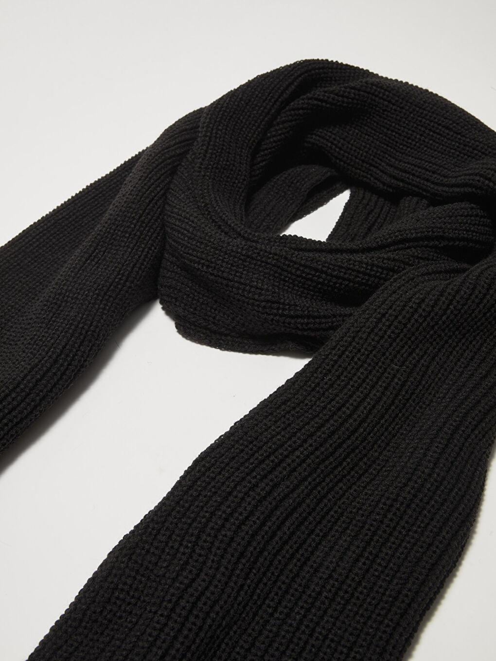 Siyah Kadın Kalın Triko Atkı-3