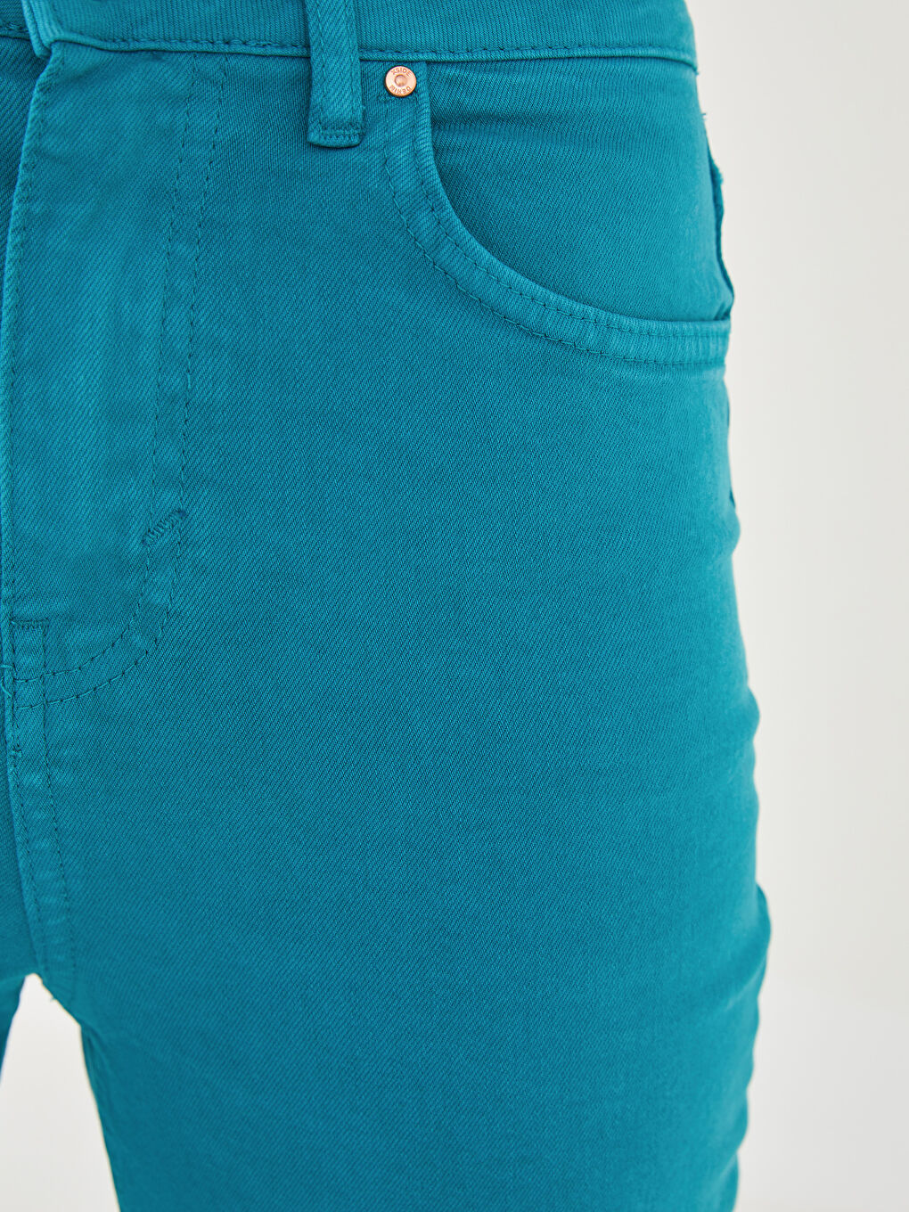 Blugi Dama cu Talie Înaltă, Croială Confortabilă și Buzunare-3