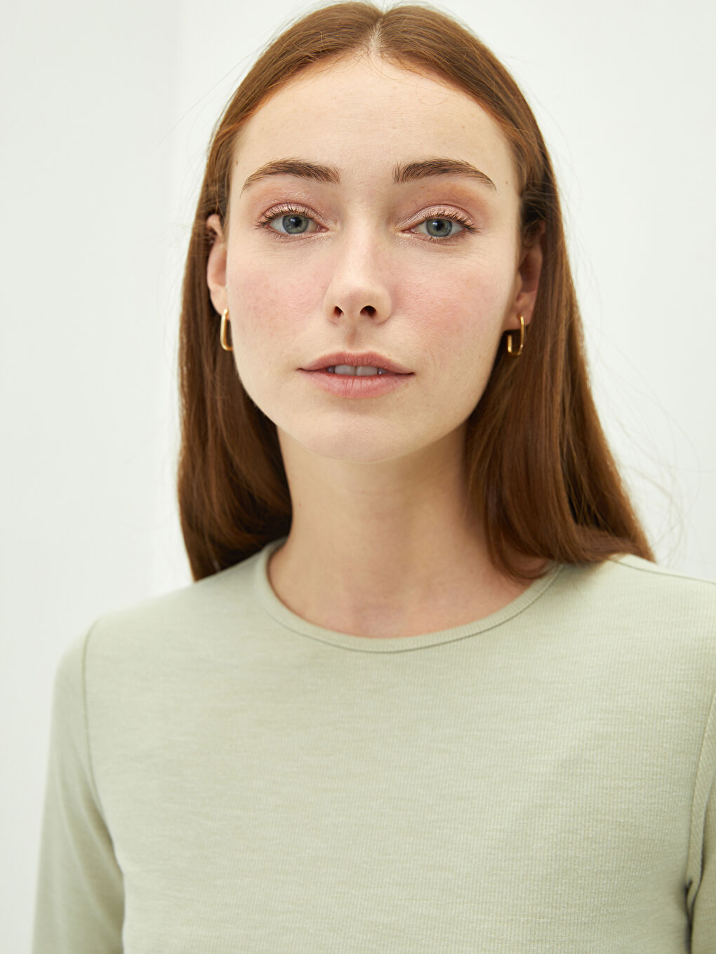 LCW Vision T-shirt à Manches Longues avec Détails à Volants et Col Rond pour Femmes -W1J664Z8-RYR