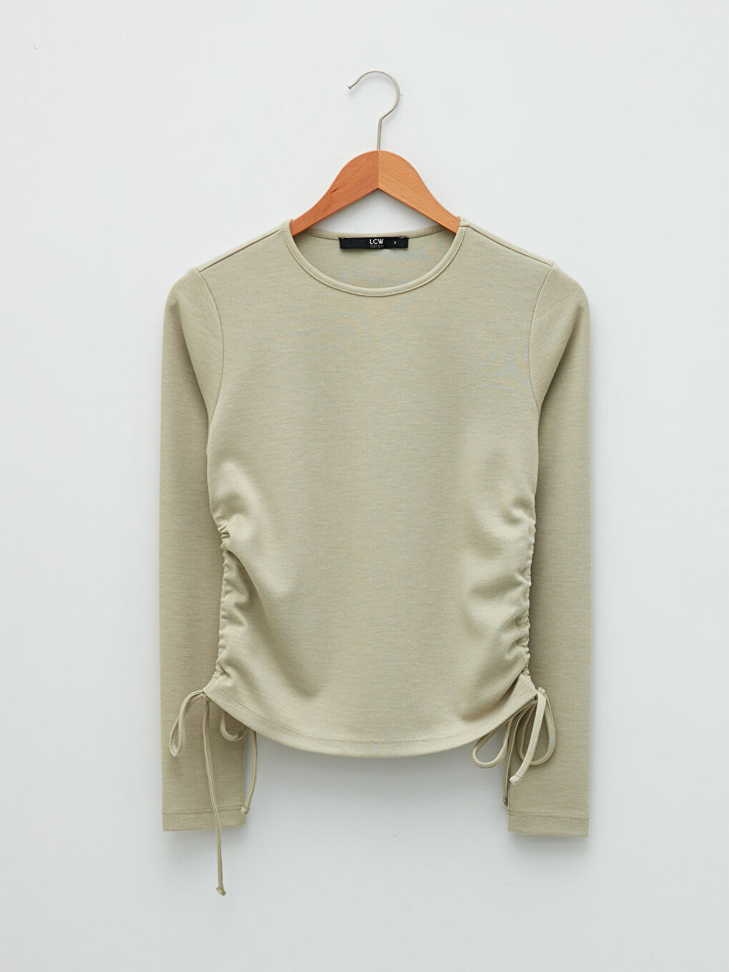 LCW Vision T-shirt à Manches Longues avec Détails à Volants et Col Rond pour Femmes -W1J664Z8-RYR