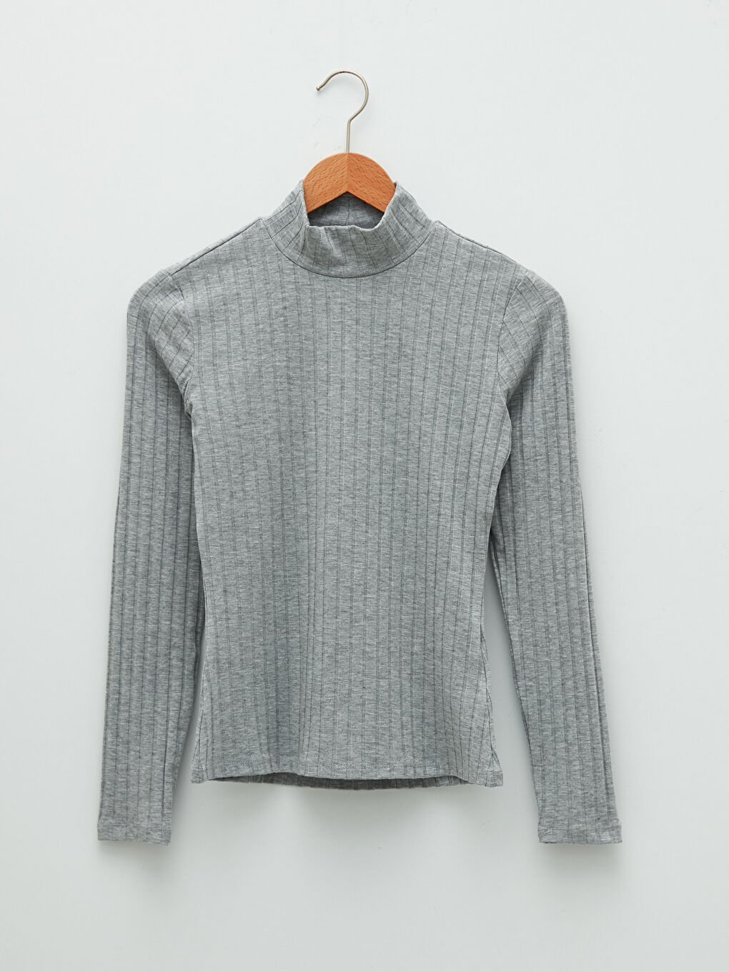 Свитер Женский с Полуводолазкой Прямой с Длинным Рукавом-6