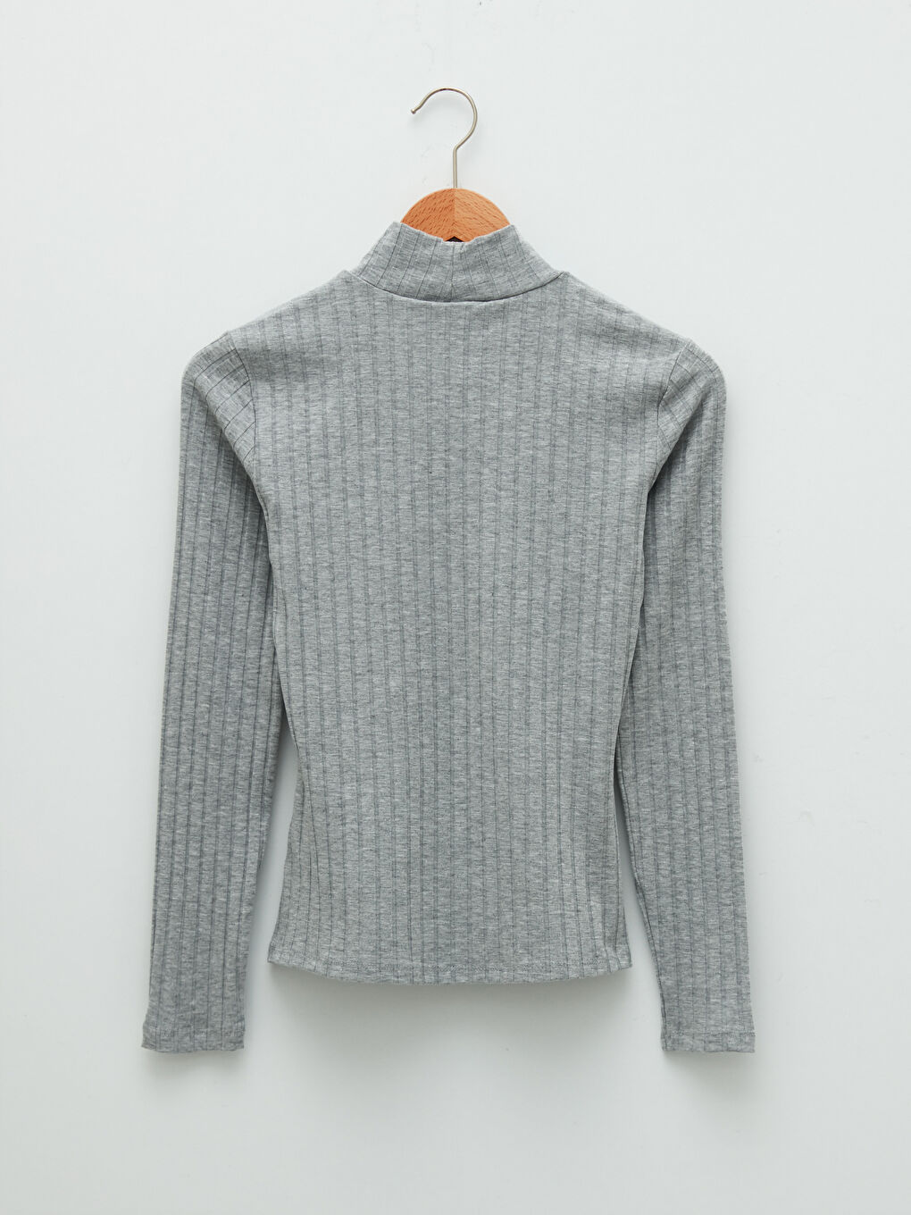 Свитер Женский с Полуводолазкой Прямой с Длинным Рукавом-7