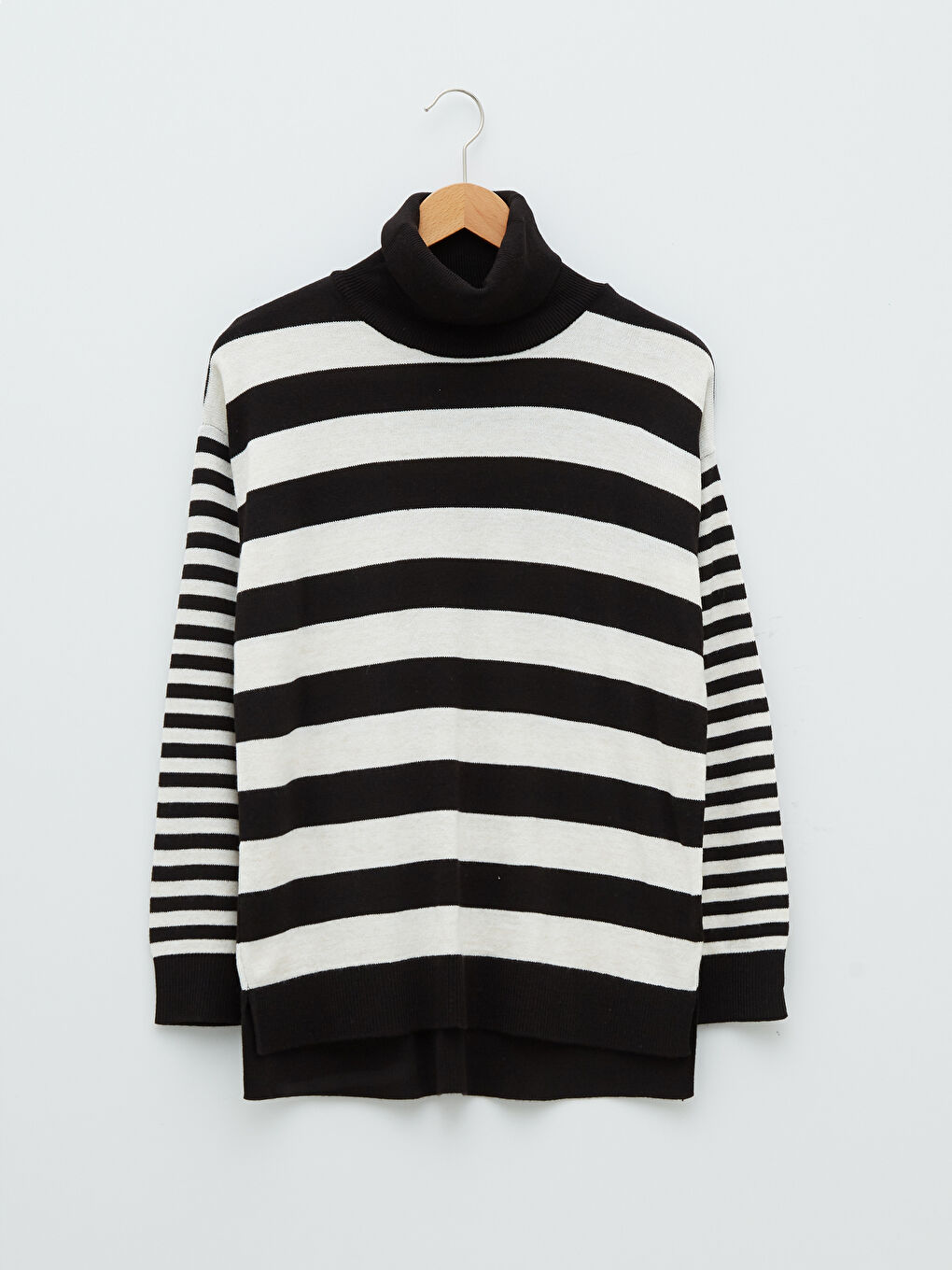 LCWAIKIKI Classic Rollkragen Gestreifter Langarm Damen Strickpullover -W1J689Z8-CVL