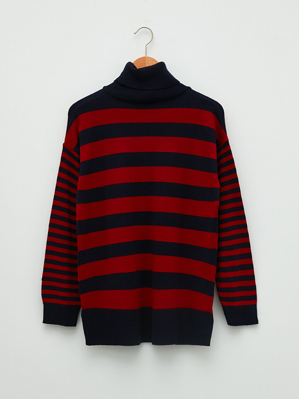 LCWAIKIKI Classic Turtleneck Striped Long Sleeve Women's Tricot Sweater -W1J689Z8-RFF