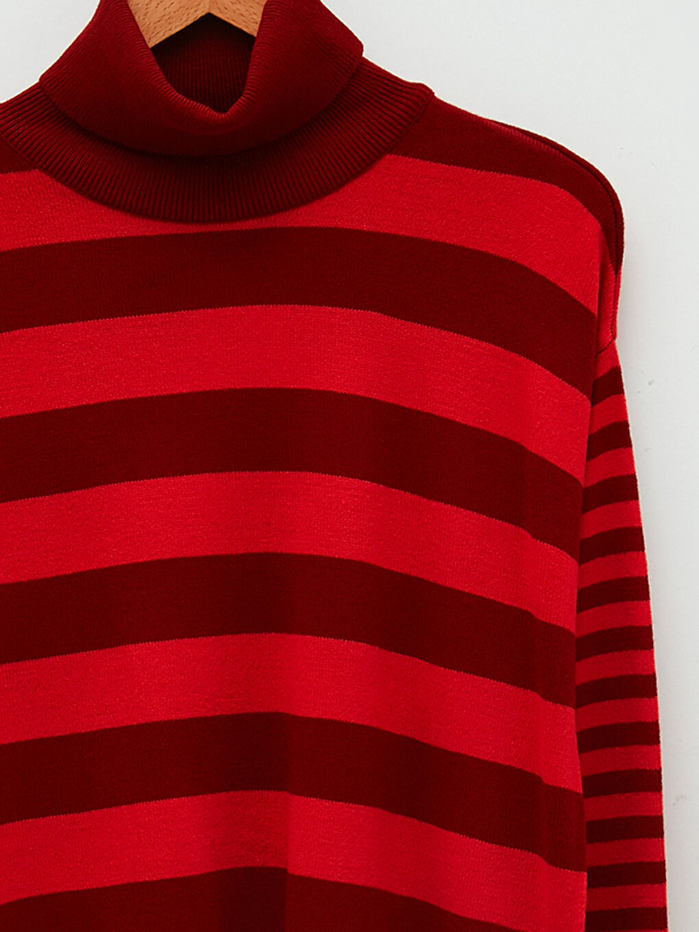 LCWAIKIKI Classic Turtleneck Striped Long Sleeve Women's Tricot Sweater -W1J689Z8-S0E