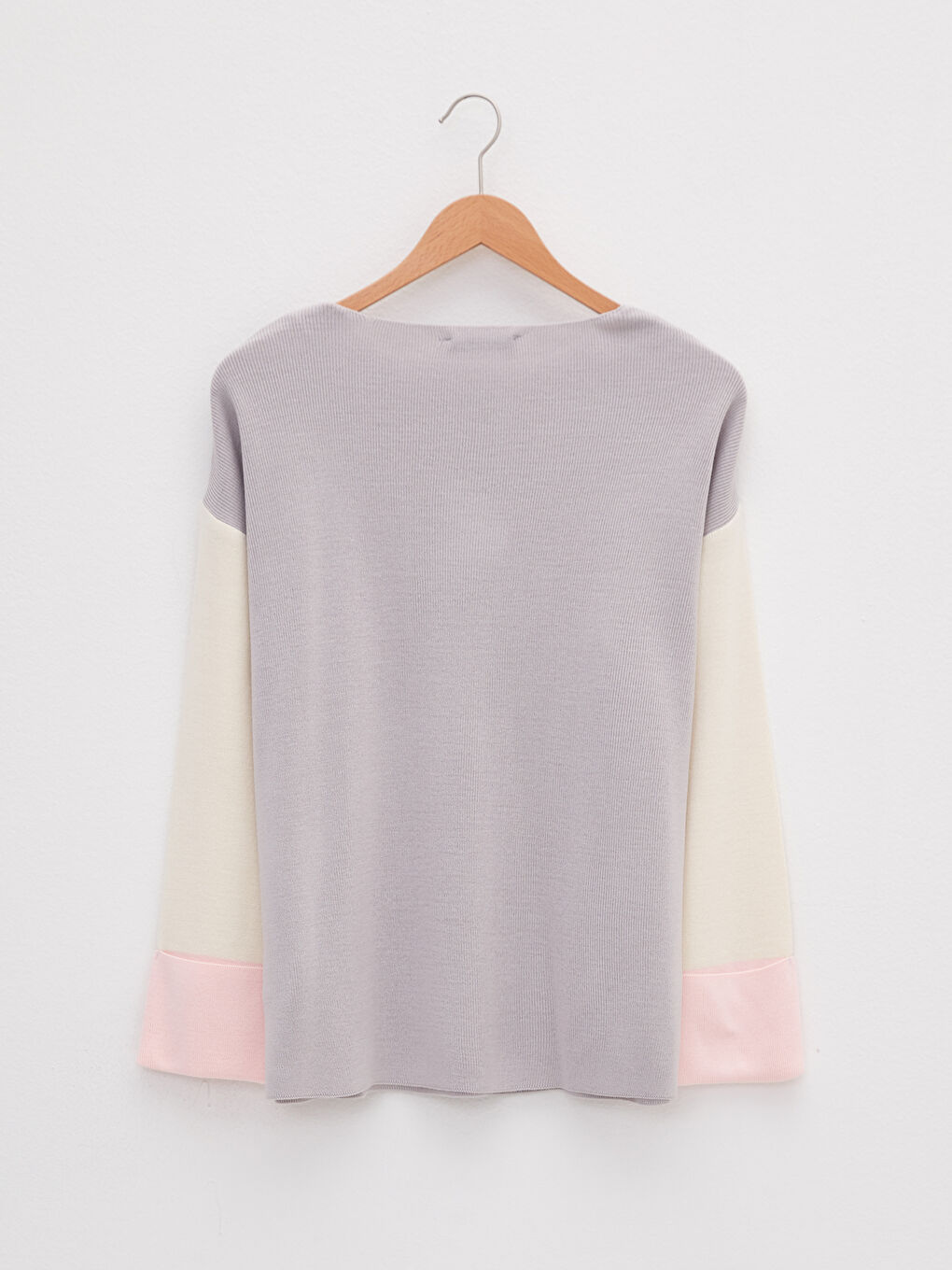 LCWAIKIKI Classic Crew Neck Color Block Long Sleeve Women's Knitwear Sweater -W1J691Z8-SCY