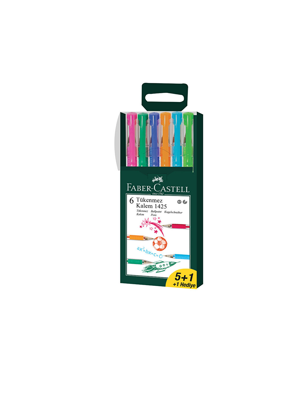 FABER Faber Castell 1425 Colored Ballpoint Pen 5+1 -W1J697Z4-M0T