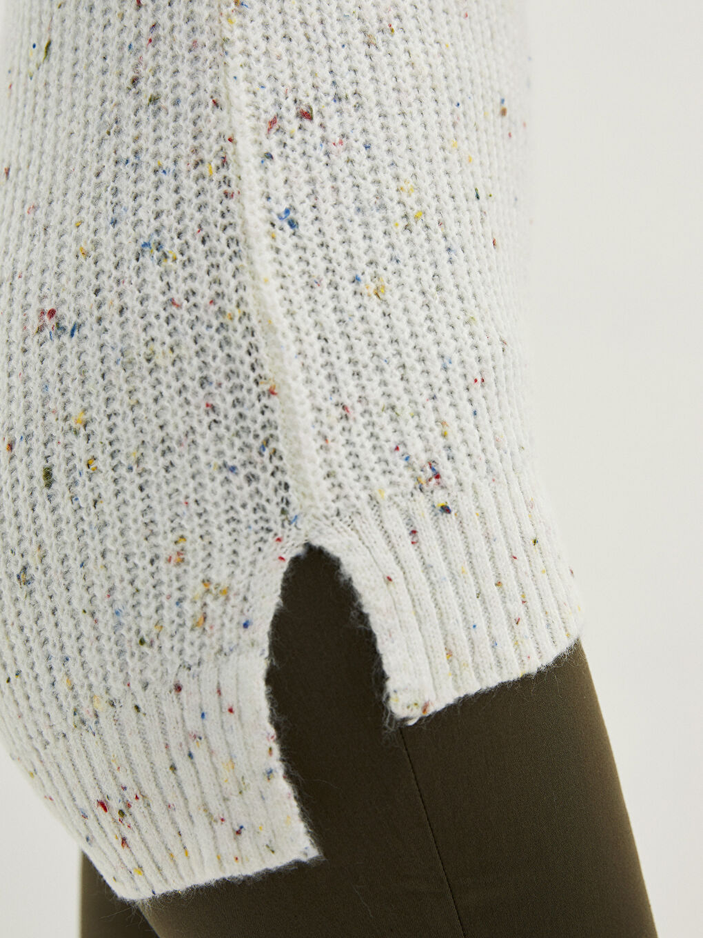 Crew Neck Patterned Long Sleeve Women's Knitwear Sweater-3