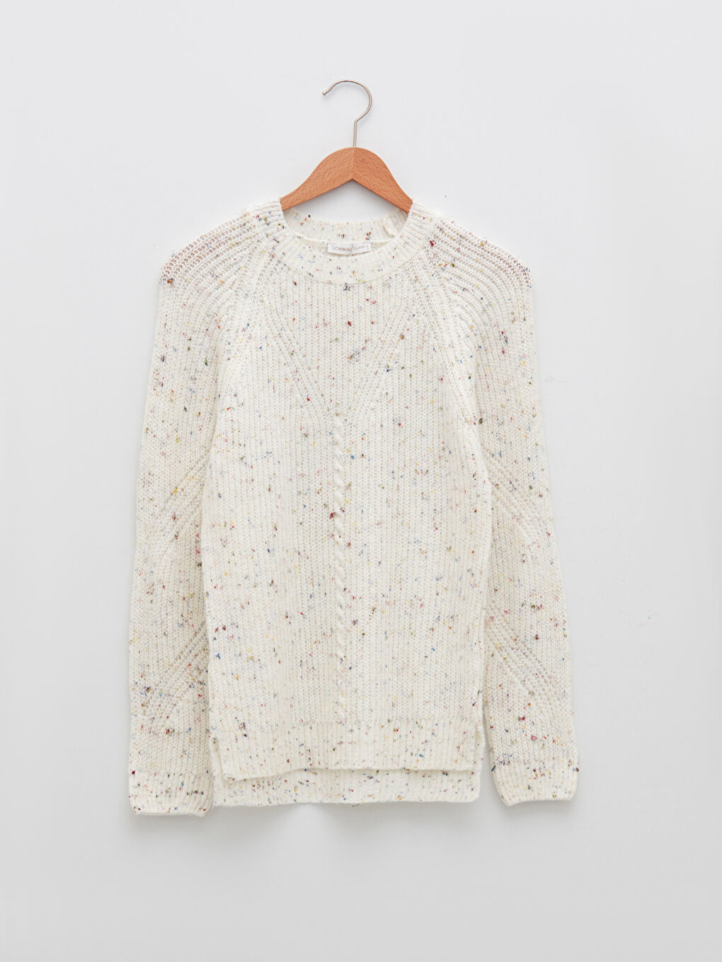 Crew Neck Patterned Long Sleeve Women's Knitwear Sweater-6