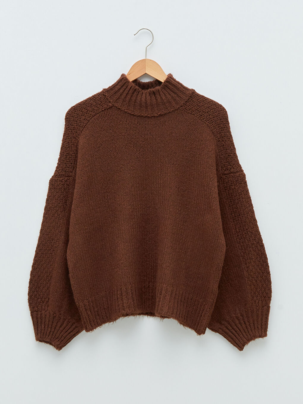 Halber Rollkragen Damen Strickpullover-5