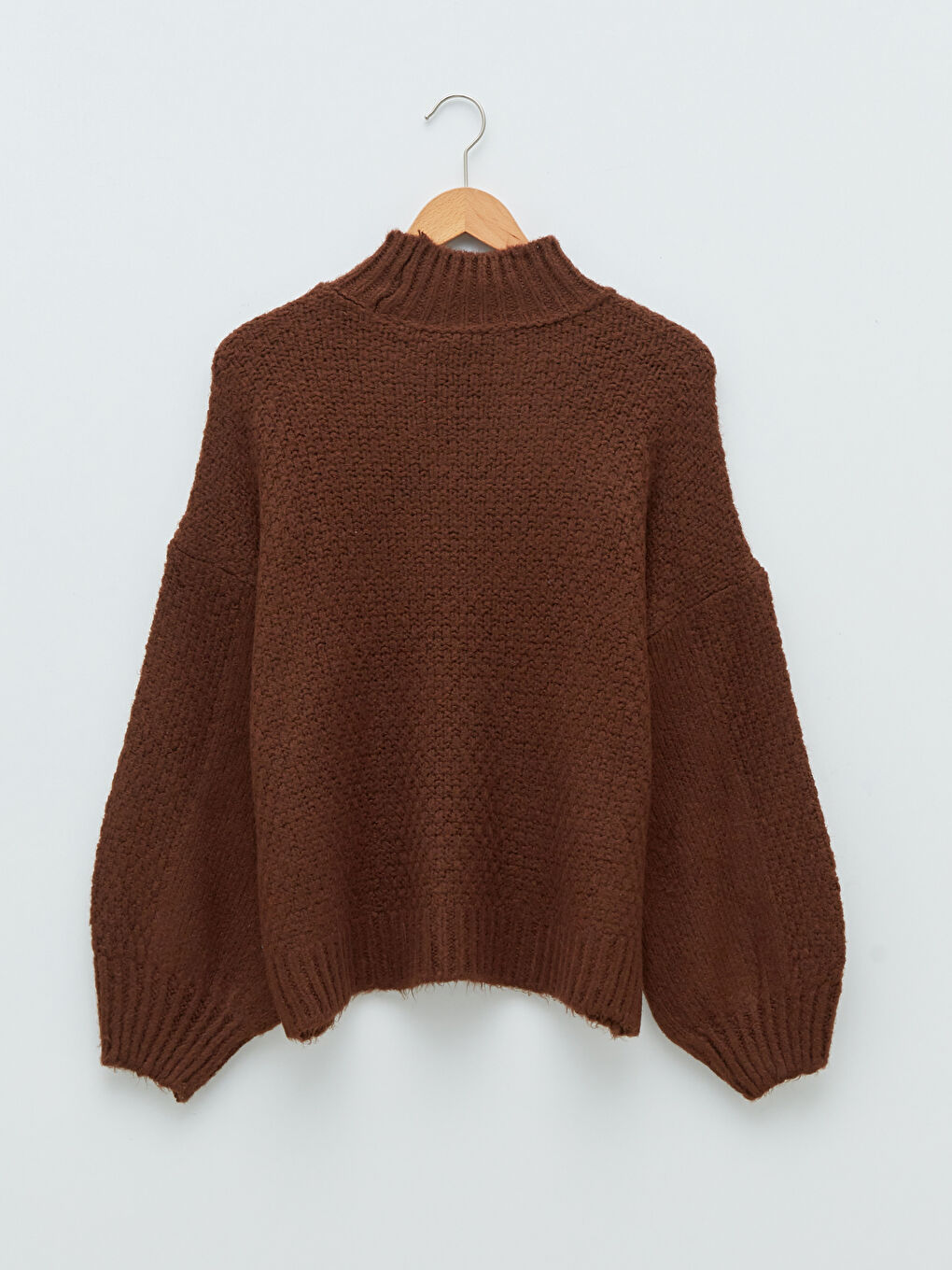 Halber Rollkragen Damen Strickpullover-6