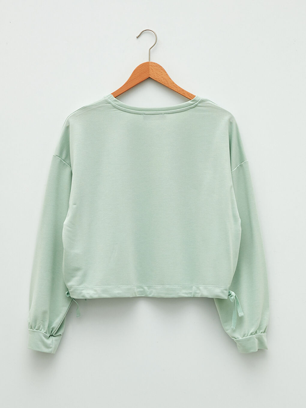 Crew Neck Plain Long Sleeve Women's Sweatshirt-6