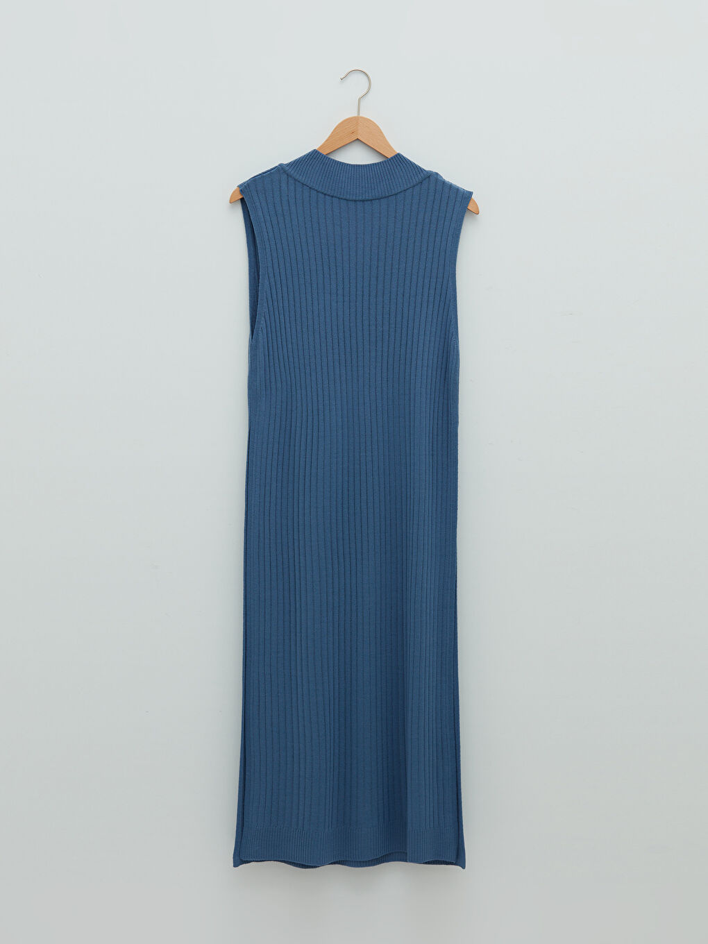 Mavi Kadın V Yaka Düz Kolsuz Triko Tunik-6